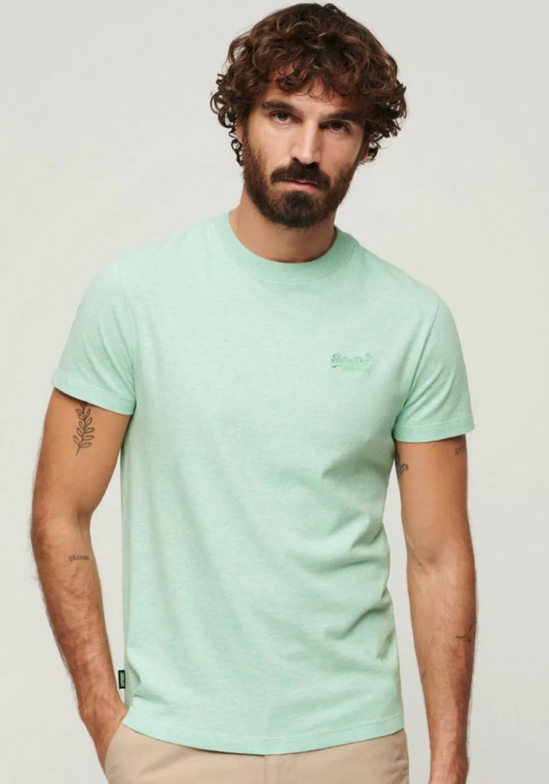 Superdry Rundhalsshirt Organic Cotton Essential Logo T-Shirt günstig online kaufen