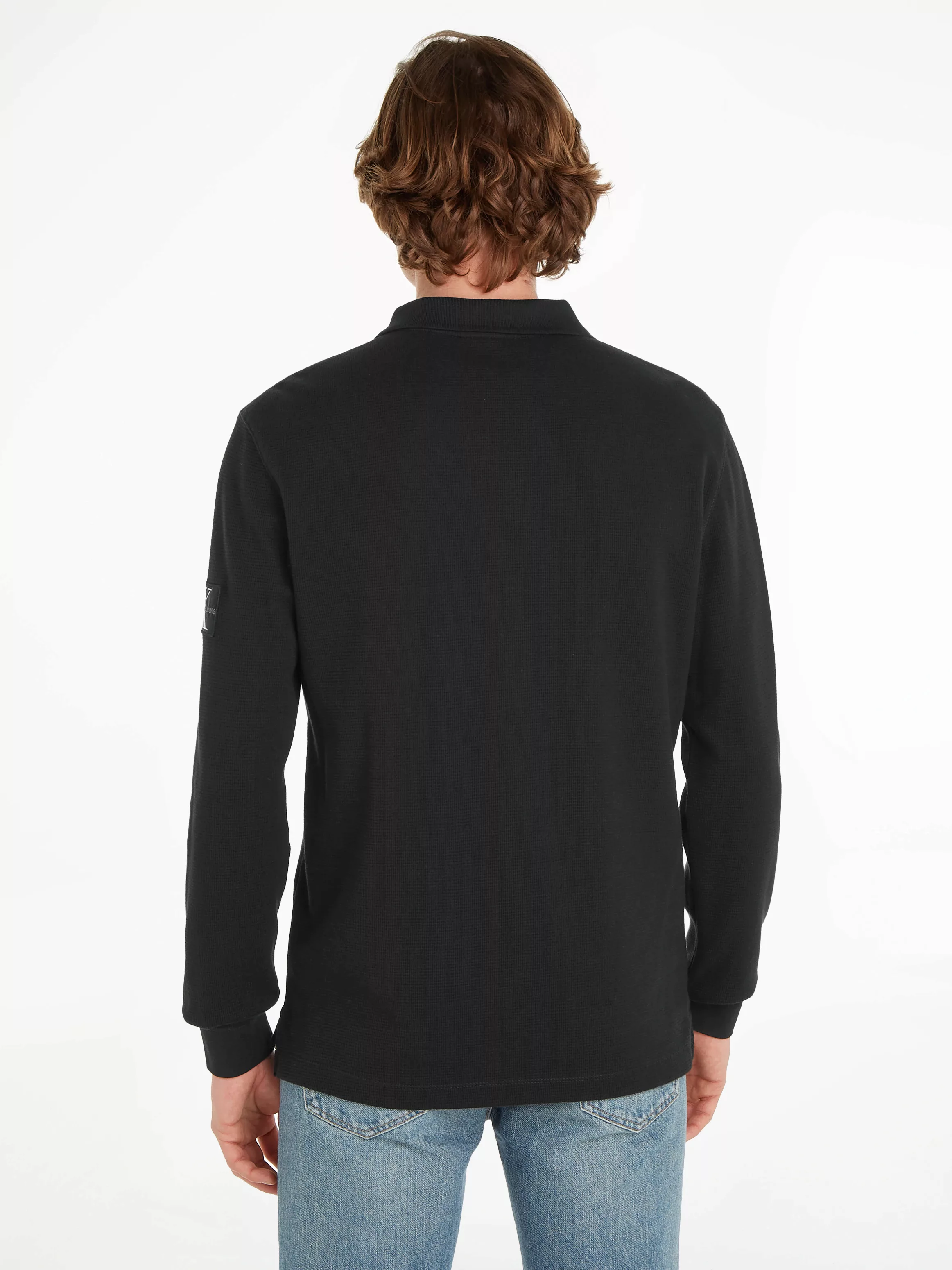 Calvin Klein Jeans Poloshirt "WAFFLE LS BADGE POLO" günstig online kaufen