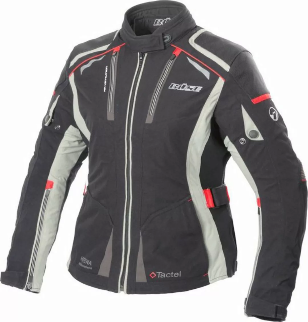 Büse Motorradjacke BÜSE Linda Textiljacke Damen schwarz/rot Gr. 38 Textilja günstig online kaufen