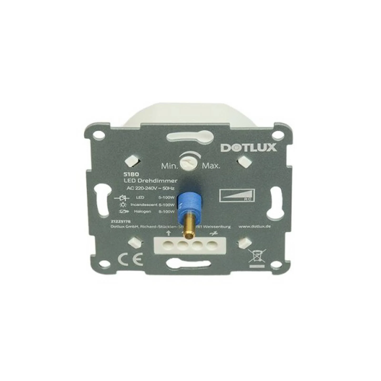 DOTLUX Drehdimmer, 5 - 100 W LED, weiß, Phasenabschnitt günstig online kaufen