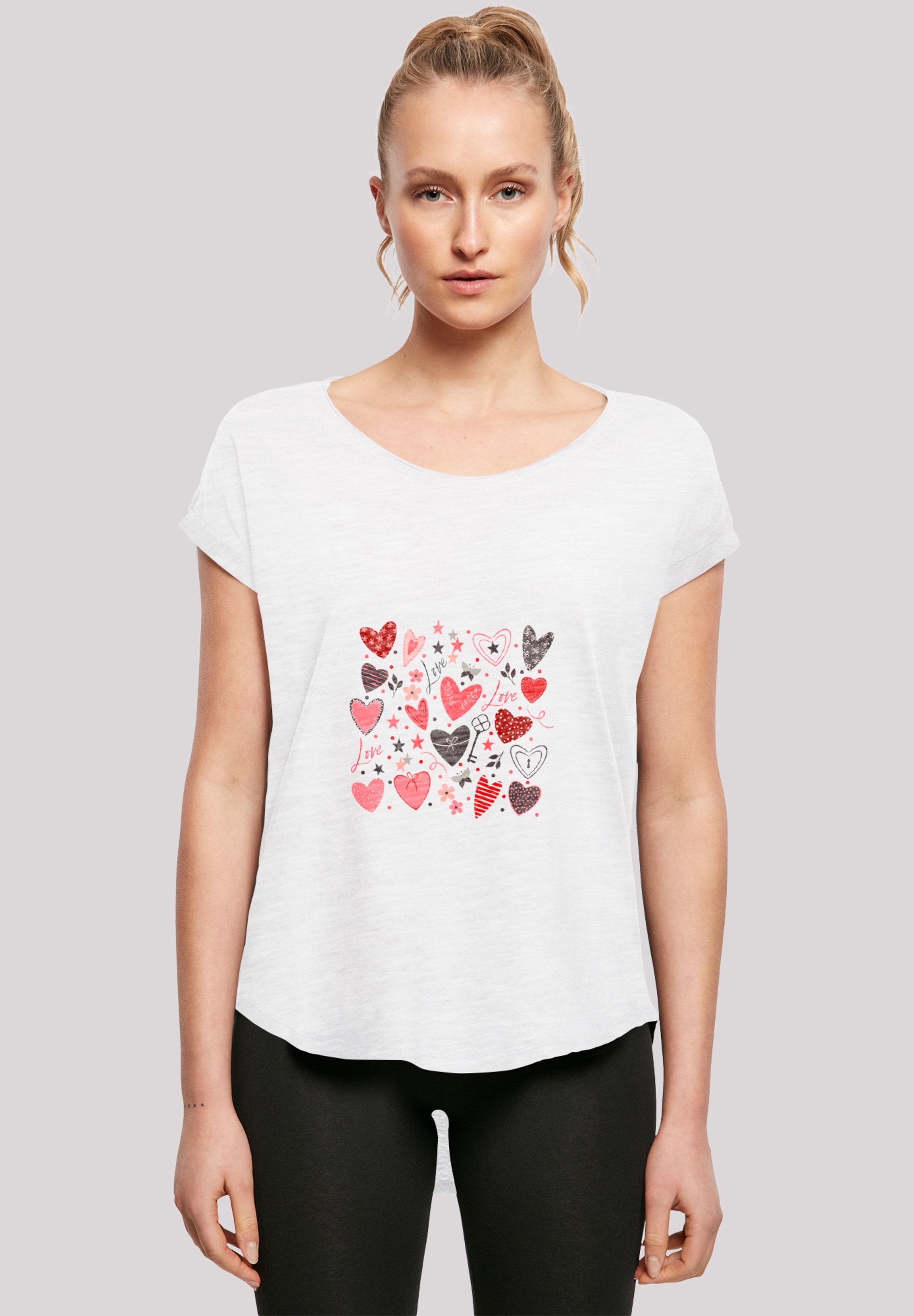 F4NT4STIC T-Shirt "Cute Herzen Variety Valentinstag", Premium Qualität günstig online kaufen