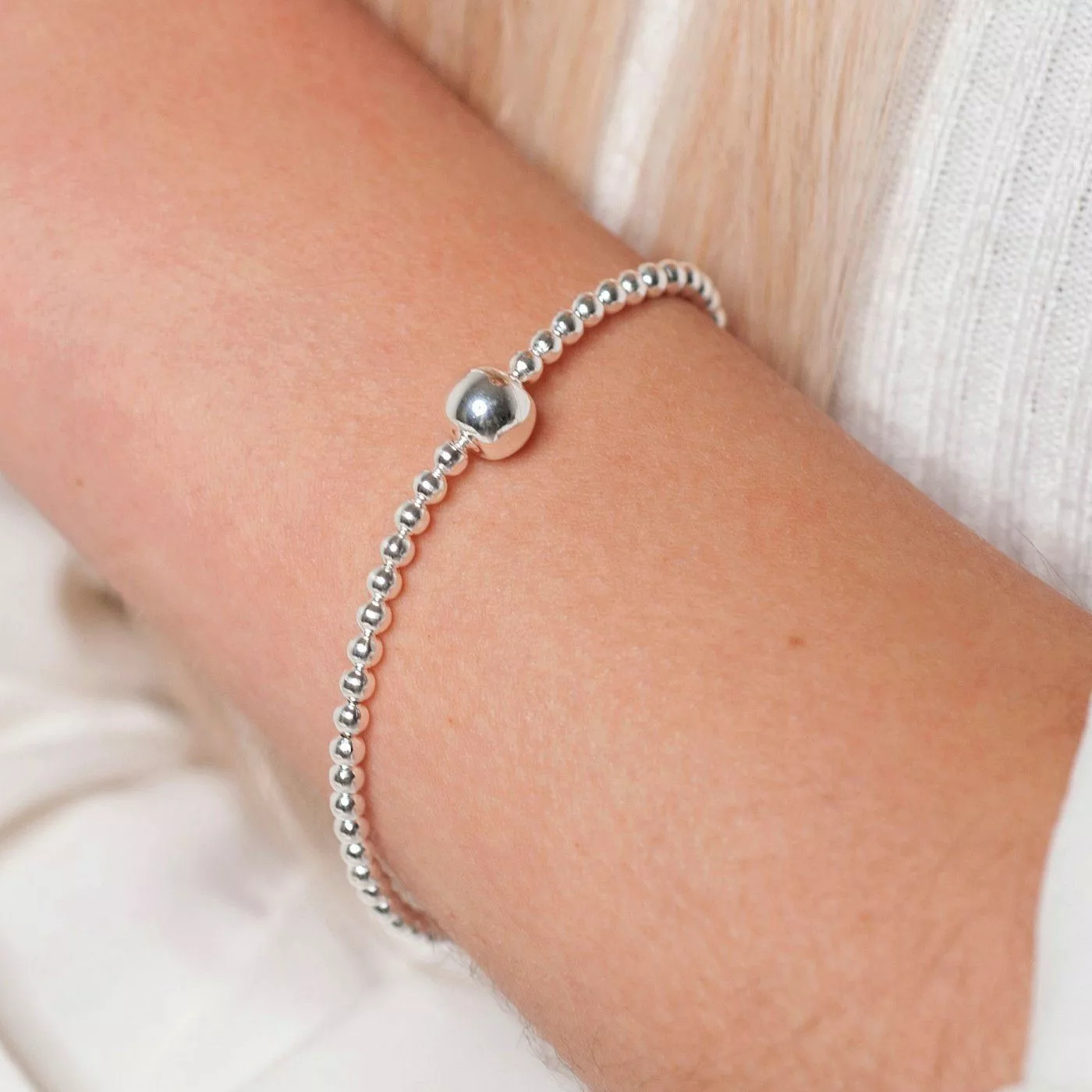 Materia Armband Damen Kugeln Stretcharmband Silber günstig online kaufen