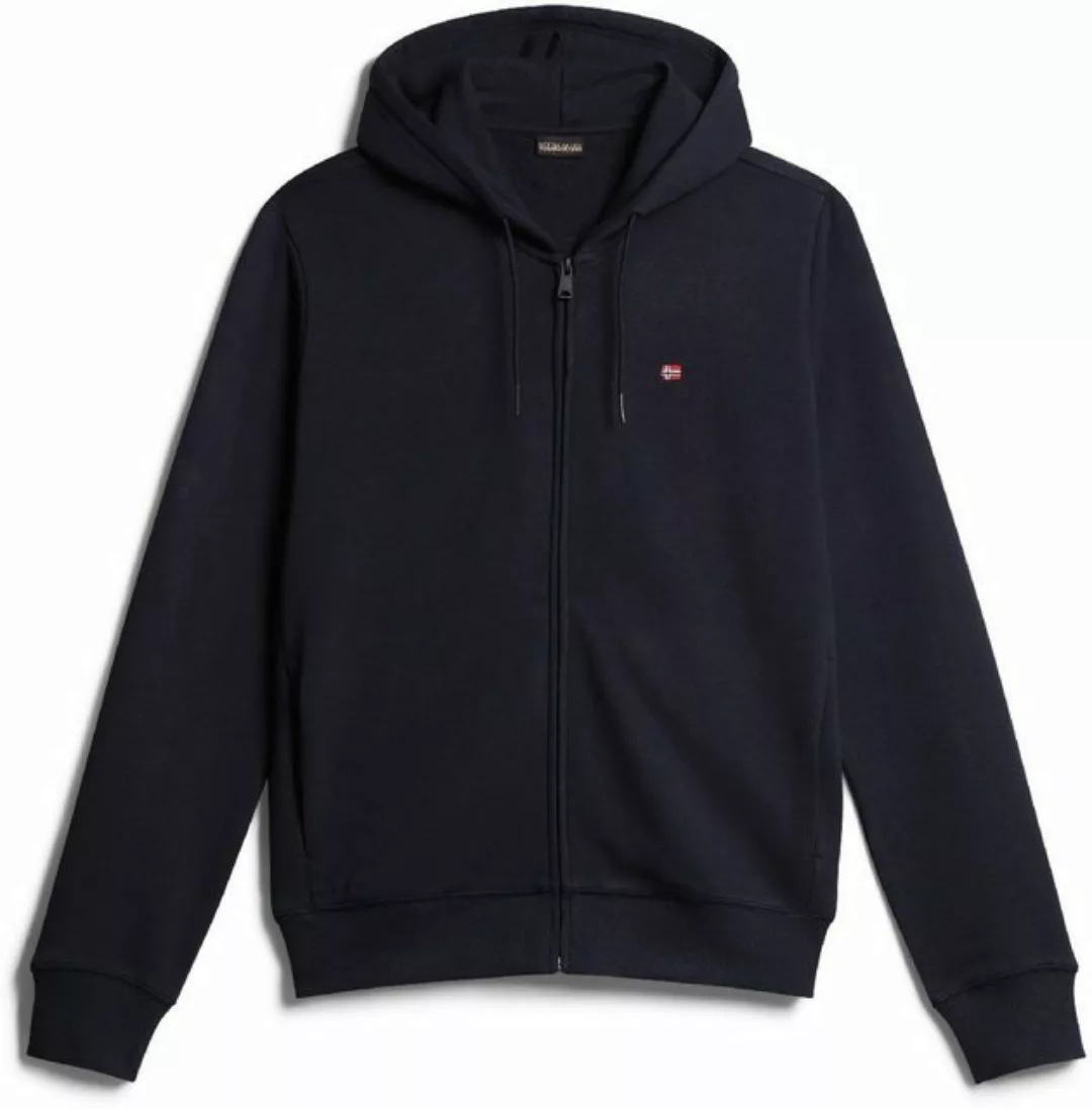 Napapijri Sweatshirt Herren Hoodie mit Reißverschluss – Schwarz günstig online kaufen