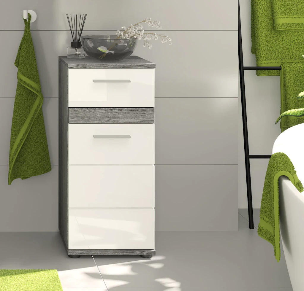 welltime Unterschrank "LUCCA, TOPSELLER, Breite 35cm, 1 Tür (TA wechselbar) günstig online kaufen