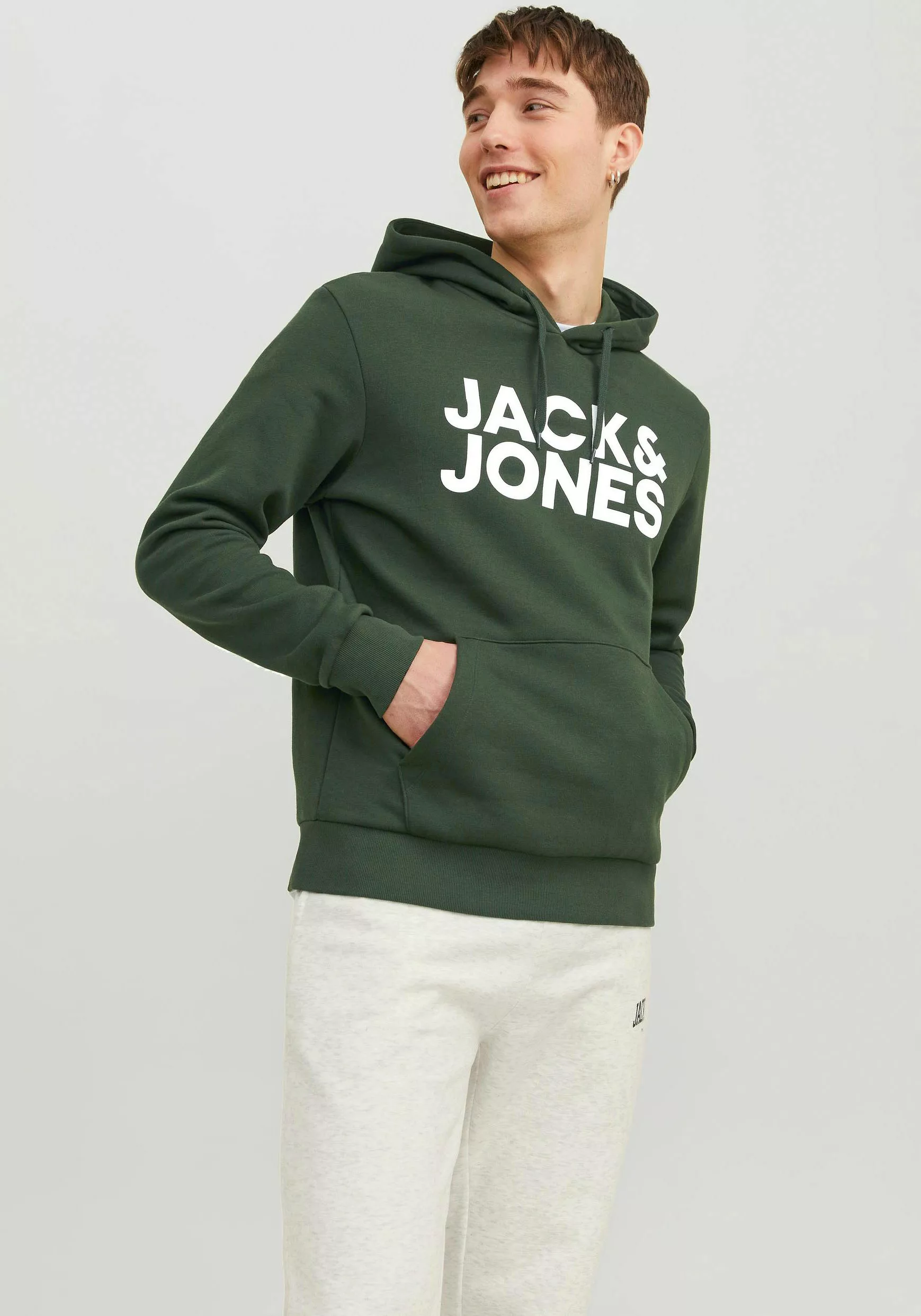 Jack & Jones Herren Hoodie Kapuzenpullover Pullover JJECORP günstig online kaufen