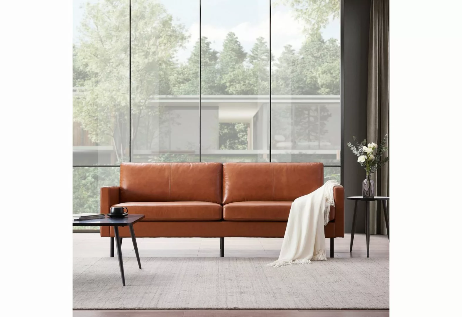 Z-Hom Sofa Z-Hom Leder Sofa Modell 001, 2-Sitzer-/ 3-Sitzer-Sofa, Moderne C günstig online kaufen