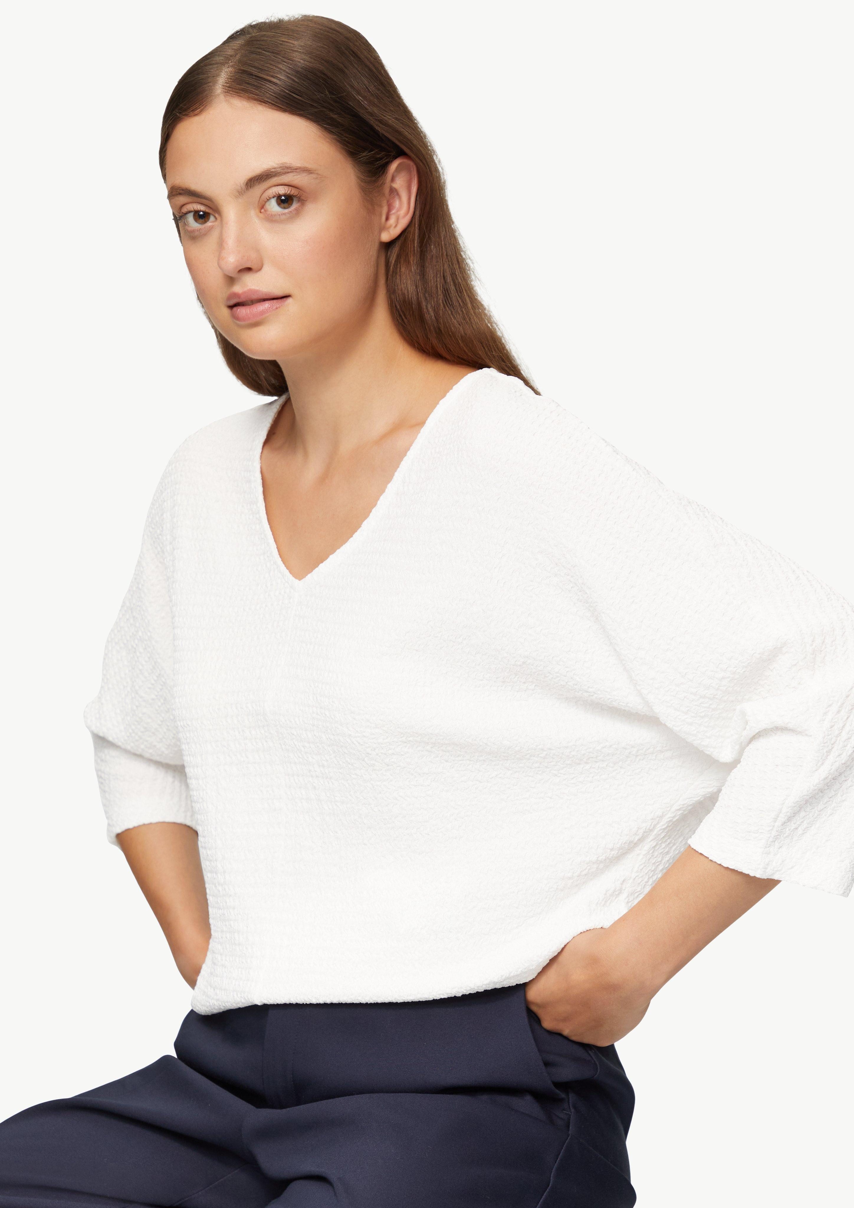 s.Oliver 3/4-Arm-Shirt Fein Strukturiertes Jerseyshirt mit günstig online kaufen