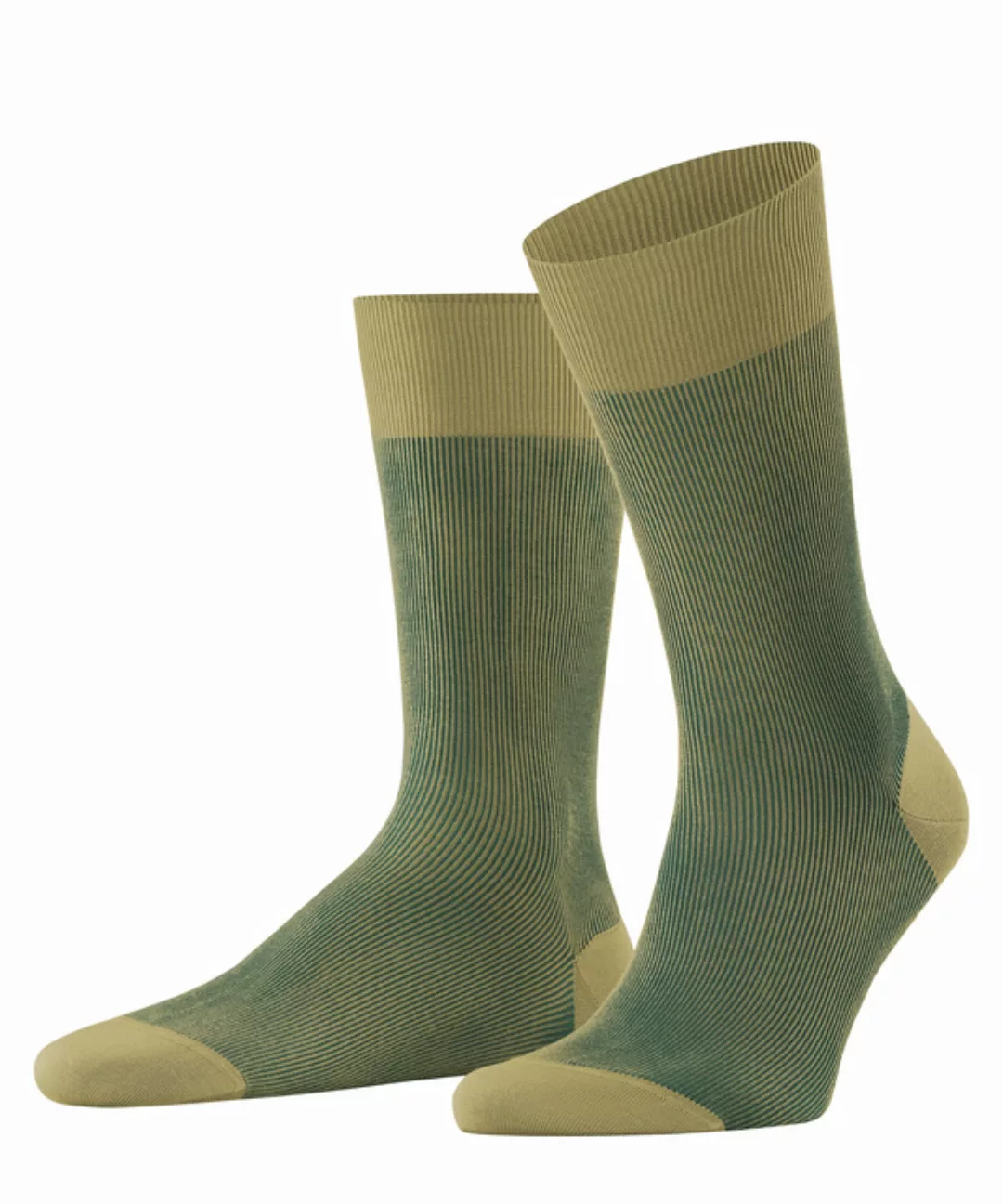 FALKE Fine Shadow Herren Socken, 45-46, Grün, Rippe, Baumwolle, 13141-72980 günstig online kaufen