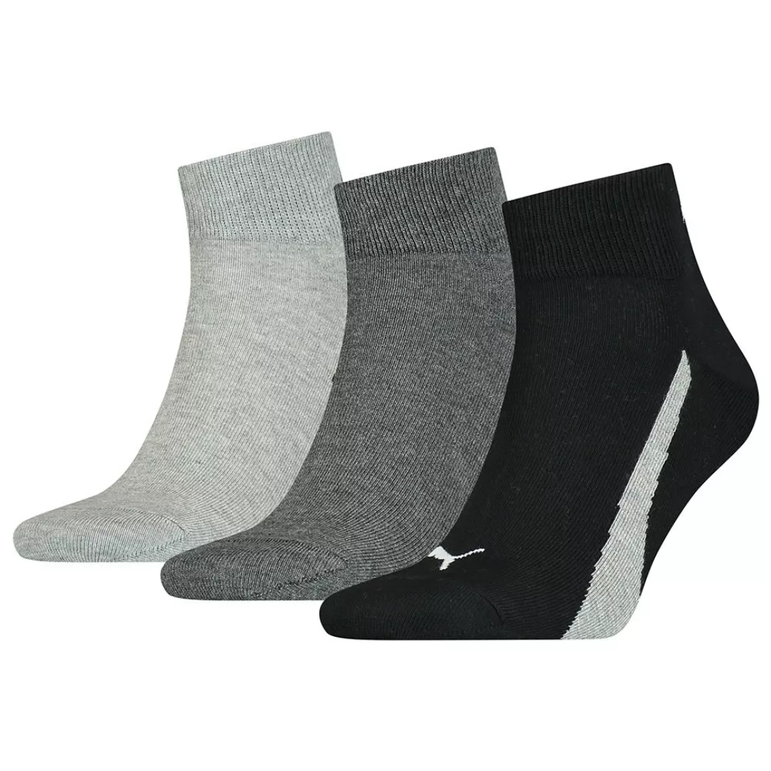 Puma Lifestyle Quarter Socken 3 Paare EU 39-42 Black / White günstig online kaufen
