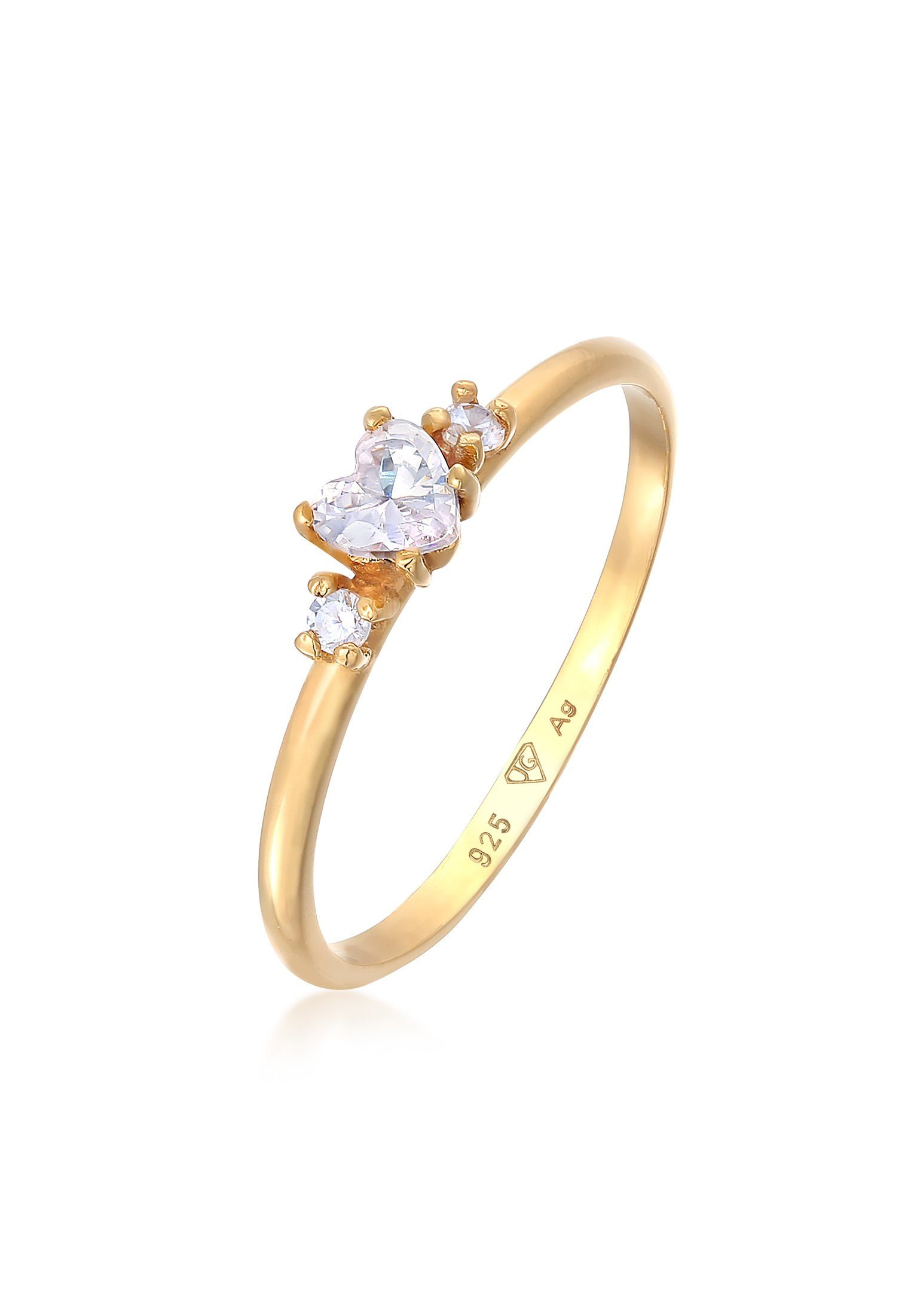 Elli Fingerring Herz Zirkonia Liebe Verlobung günstig online kaufen