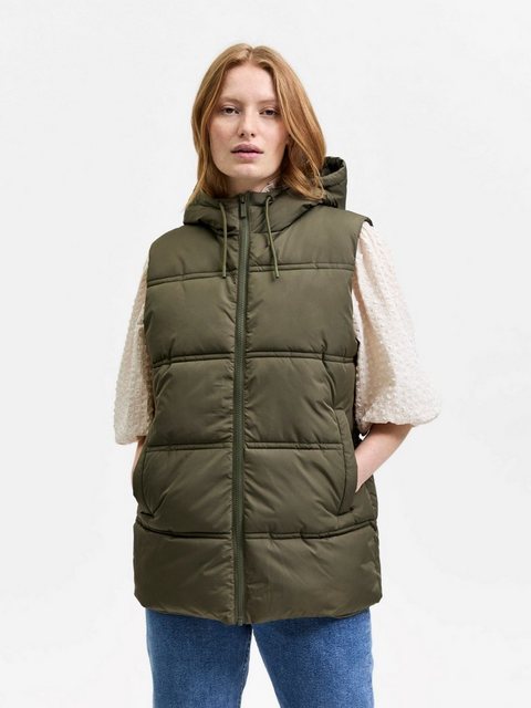 SELECTED FEMME Steppweste Warme Puffer Stepp Weste Wattierte Übergangsjacke günstig online kaufen