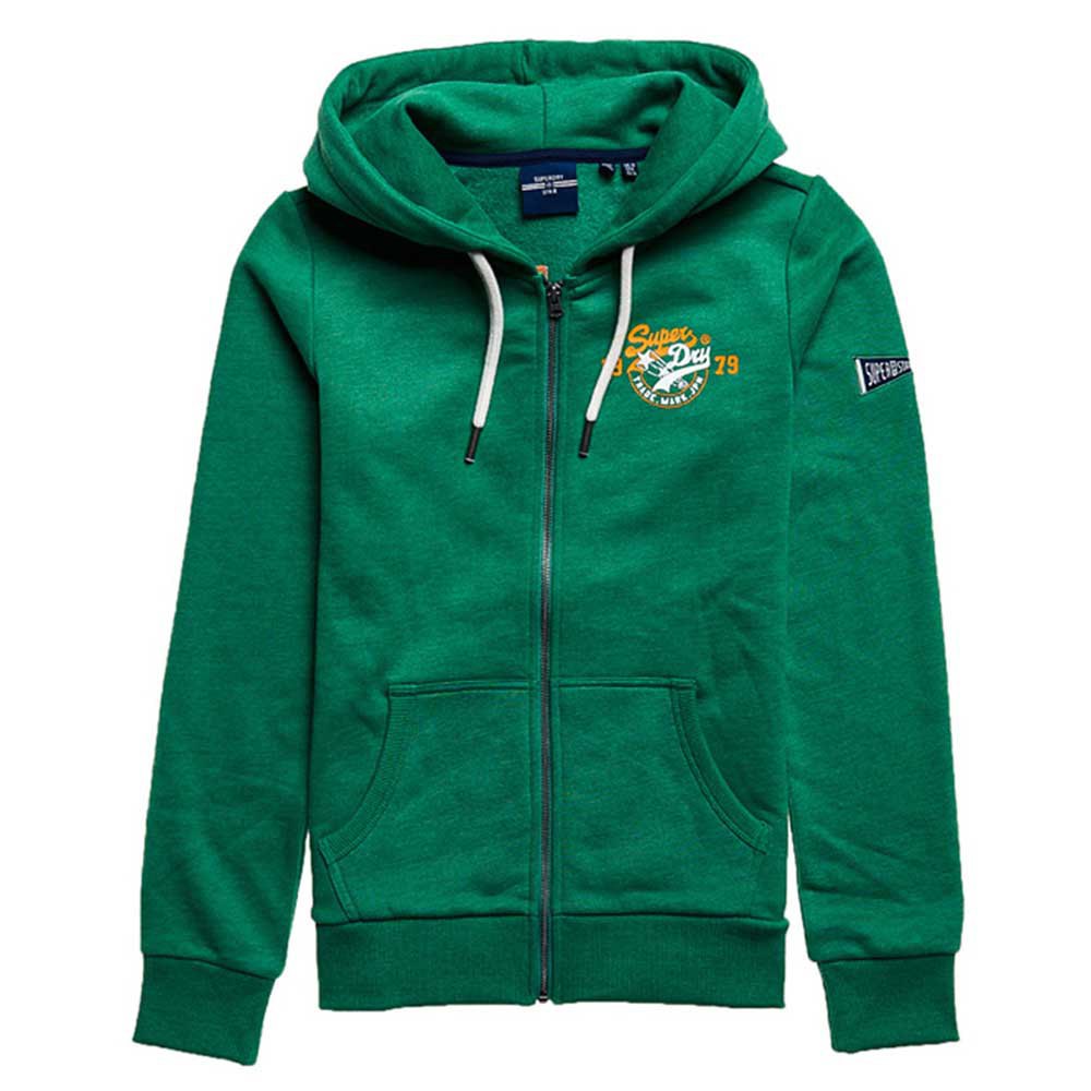 Superdry Vintage Logo Source Sweatshirt Mit Reißverschluss XS Oregon Green günstig online kaufen