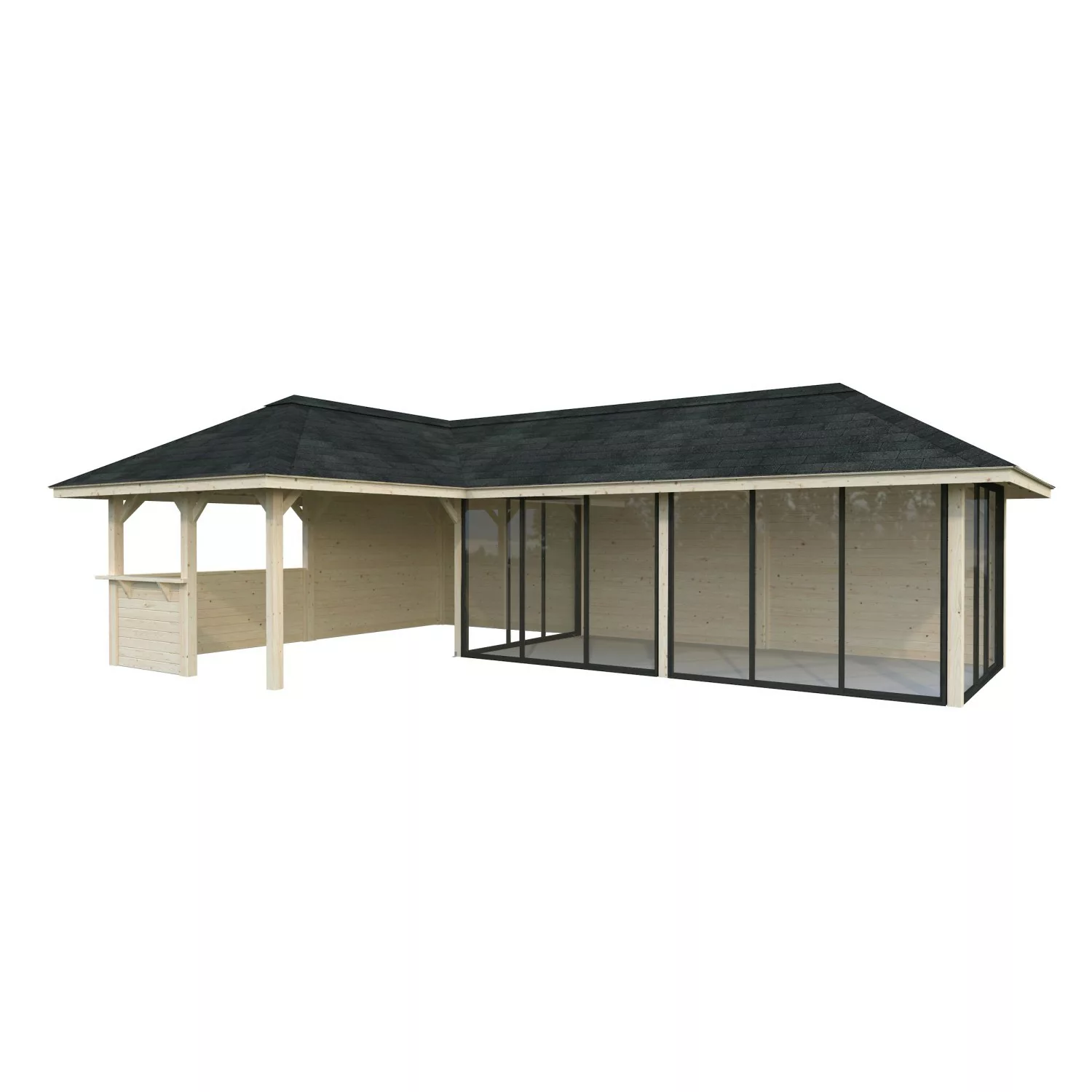 Palmako Pavillon Bianca Set221 Slide Naturbelassen 876 cm x 588 cm FSC® günstig online kaufen