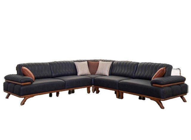 JVmoebel Ecksofa Schwarzes Ecksofa Designer L-Form Luxuriöses Wohnzimmer Si günstig online kaufen