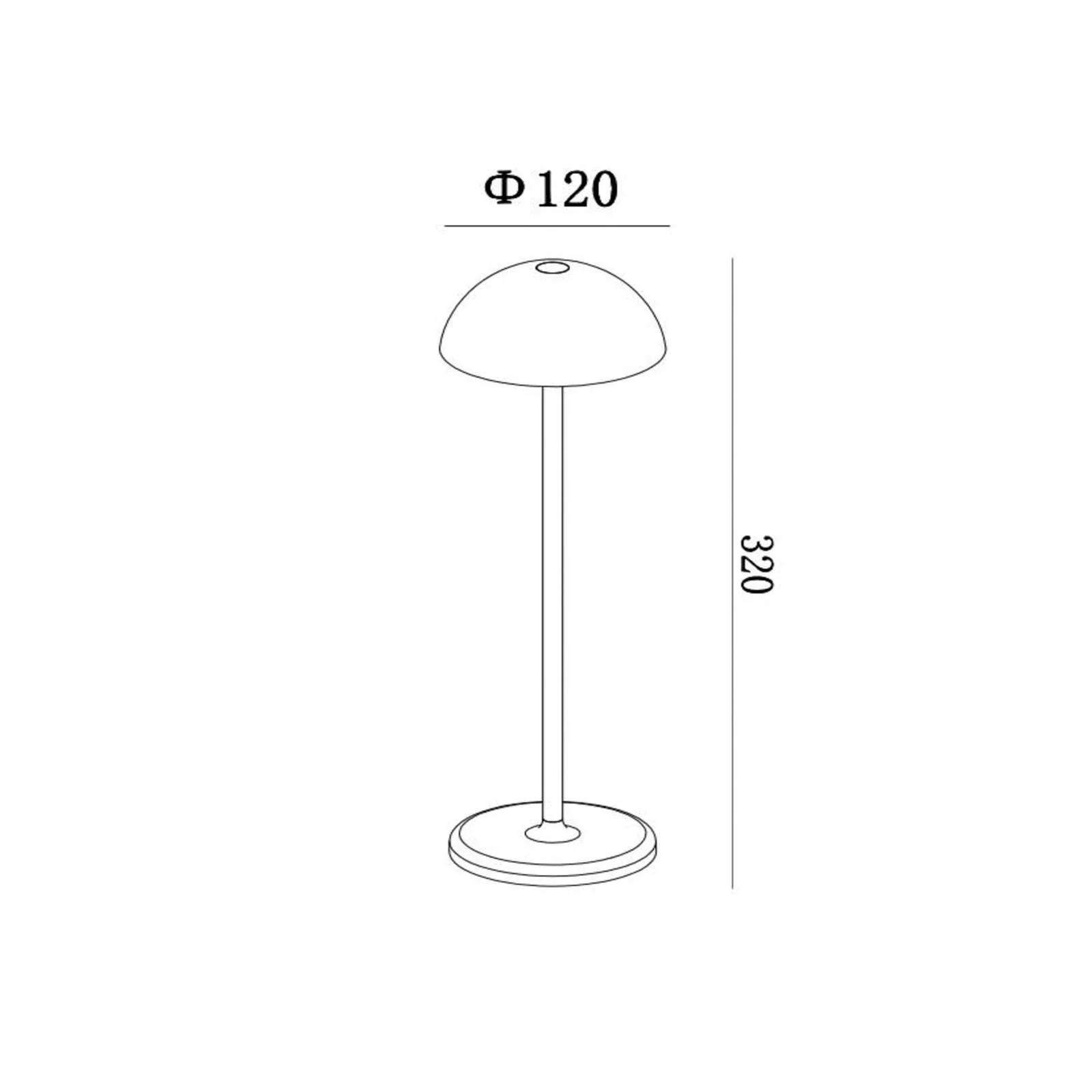 LED Akku Tischleuchte Joy in Weiß 1,5W 215lm IP54 günstig online kaufen