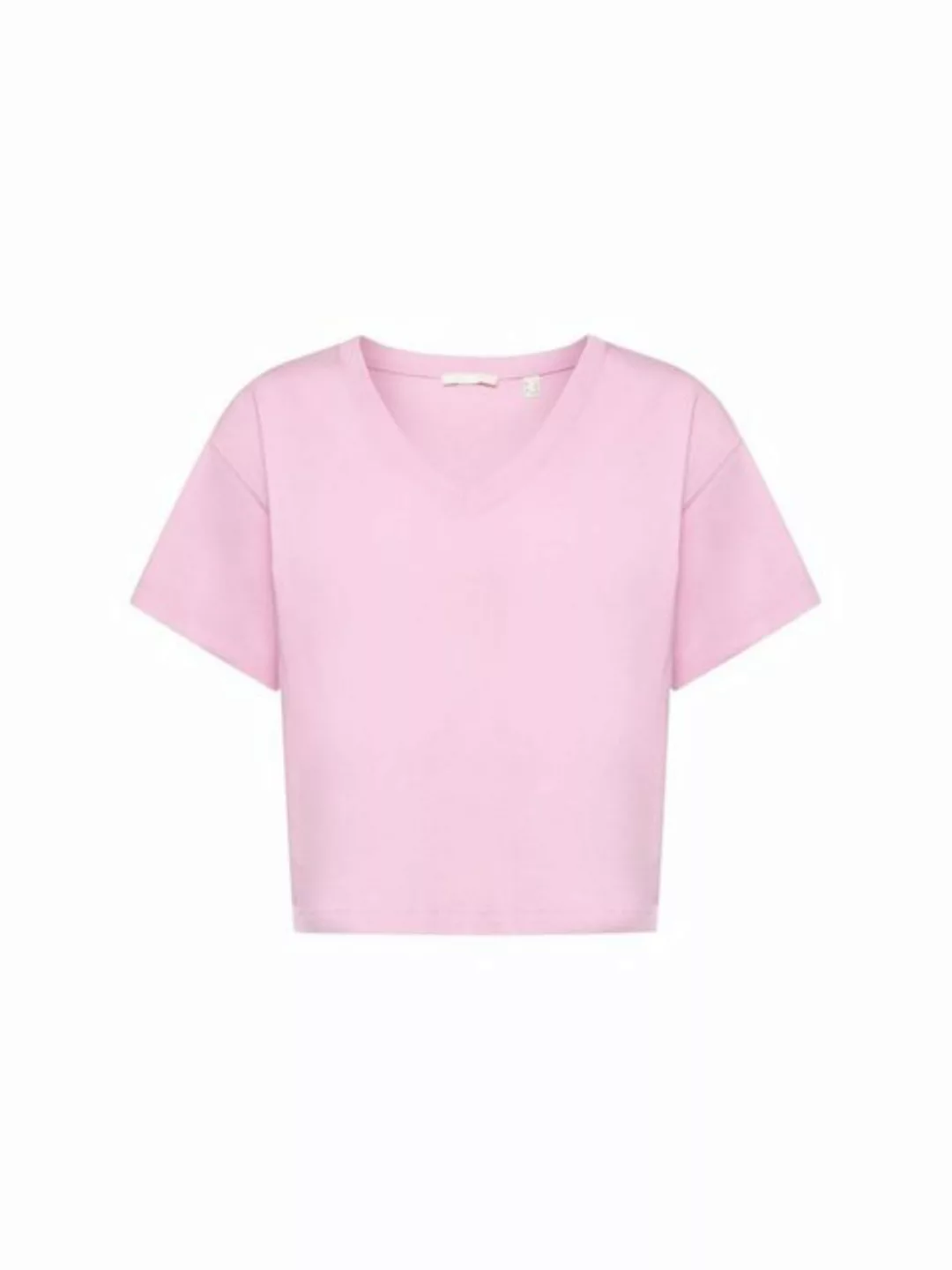 edc by Esprit T-Shirt T-Shirt mit V-Ausschnitt aus Baumwolle (1-tlg) günstig online kaufen