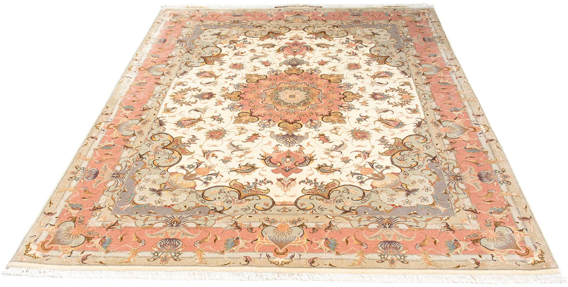 morgenland Orientteppich »Perser - Täbriz - Royal - 206 x 152 cm - beige«, günstig online kaufen