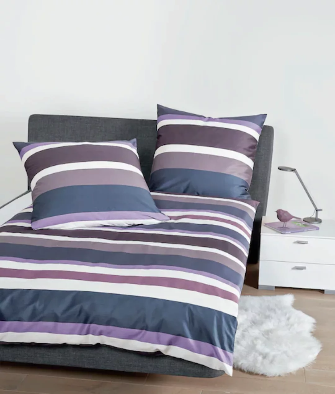 Janine Janine Mako-Satin Bettwäsche J.D. 87069 lilac Größe:  240x220 cm + 2 günstig online kaufen