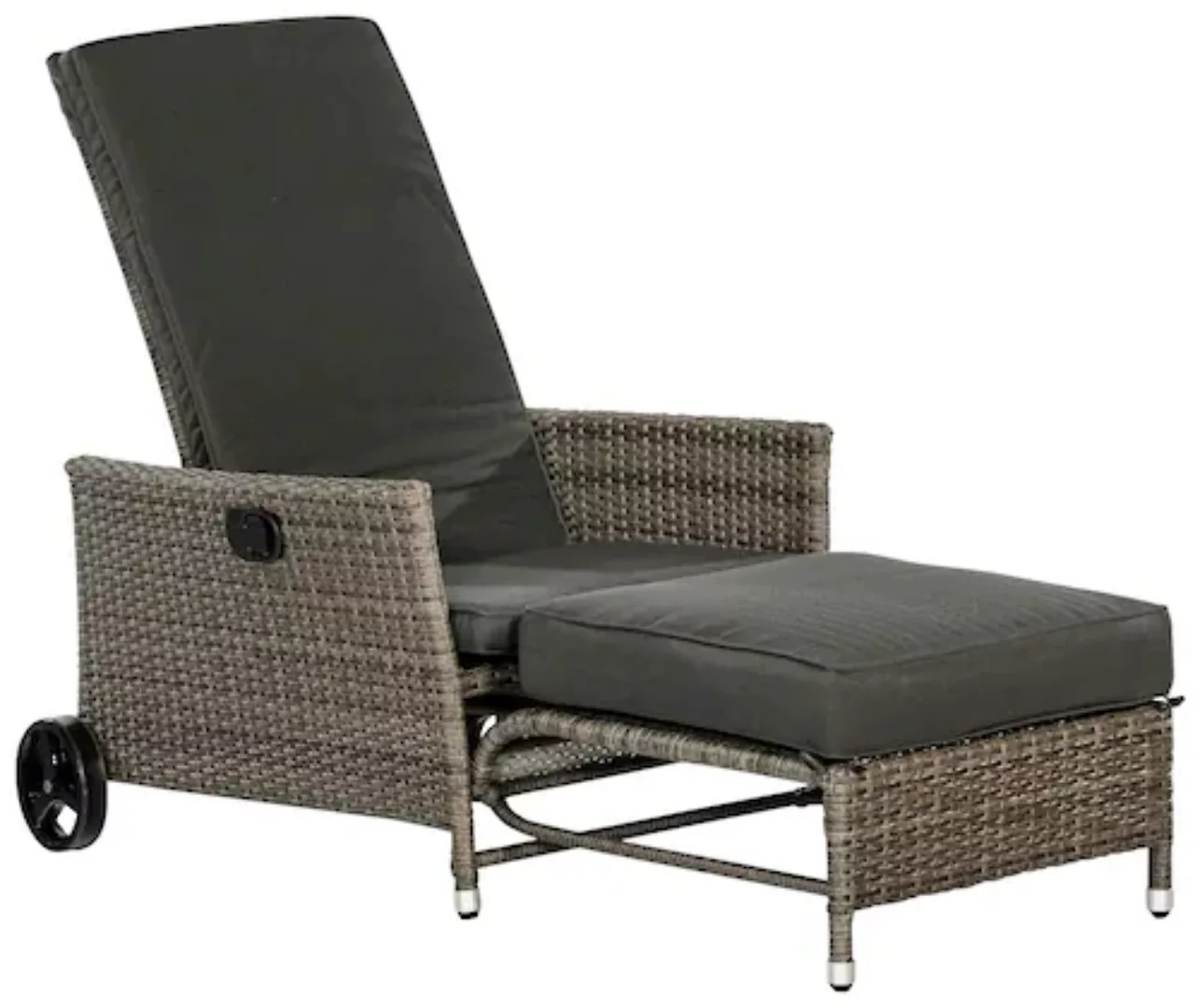 MERXX Gartensessel "Komfort Deckchair", (4-tlg.), Stahl/Kunststoff, inkl. A günstig online kaufen