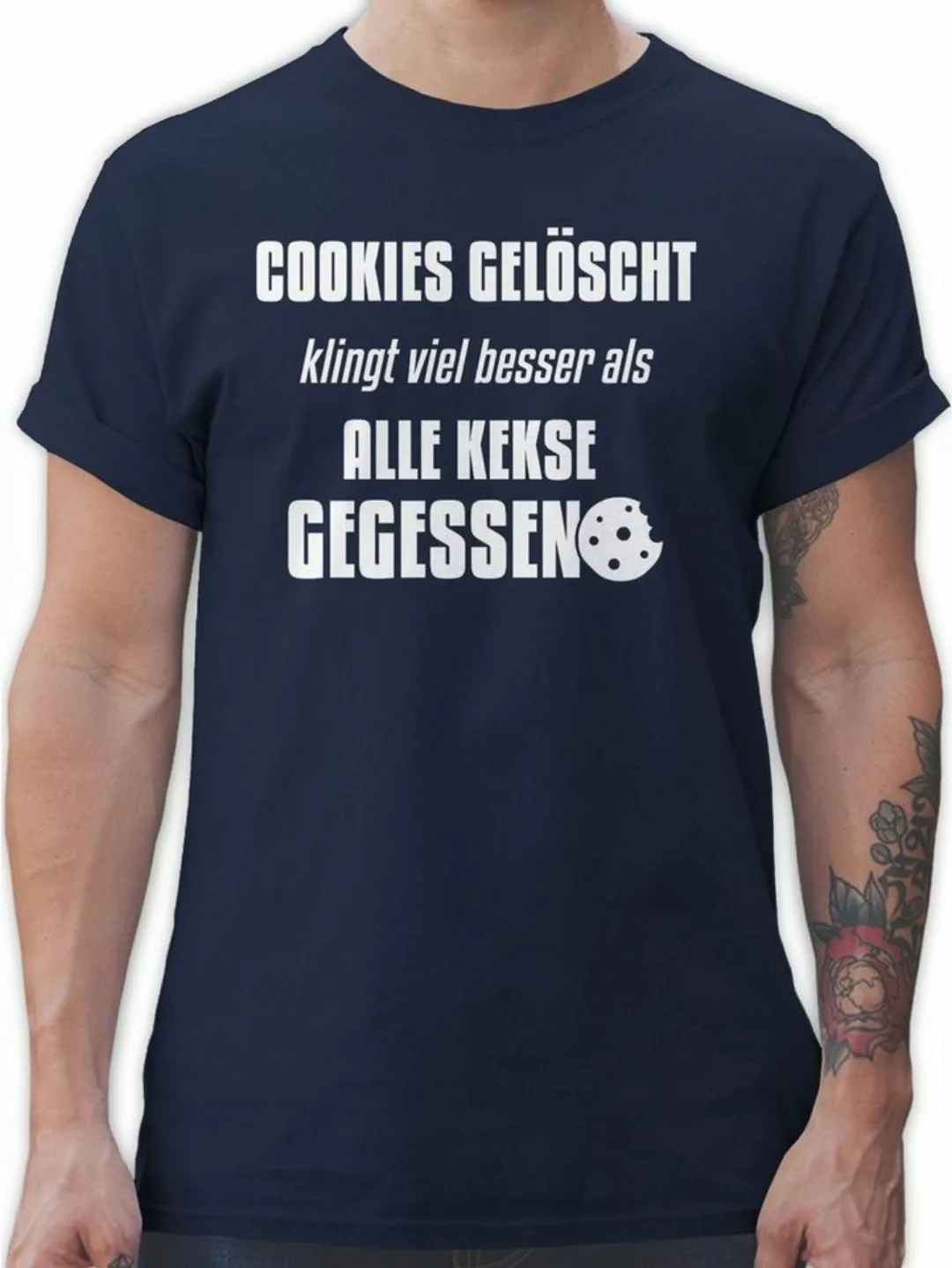 Shirtracer T-Shirt Cookies gelöscht Nerd Geschenke günstig online kaufen