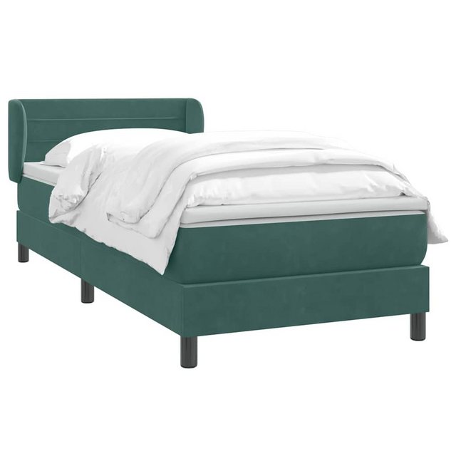 vidaXL Bett Boxspringbett mit Matratze Dunkelgrün 80x210 cm Samt günstig online kaufen