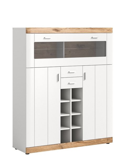 ebuy24 Vitrine Laredo Vitrinenschrank Barkabinett 2 Türen, 1 Klap günstig online kaufen