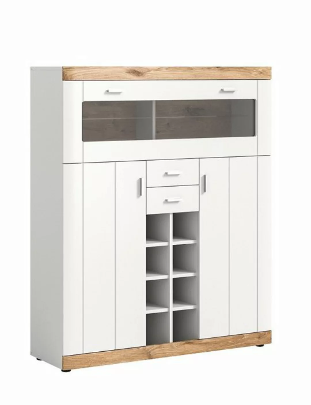 ebuy24 Vitrine Laredo Vitrinenschrank Barkabinett 2 Türen, 1 Klap günstig online kaufen