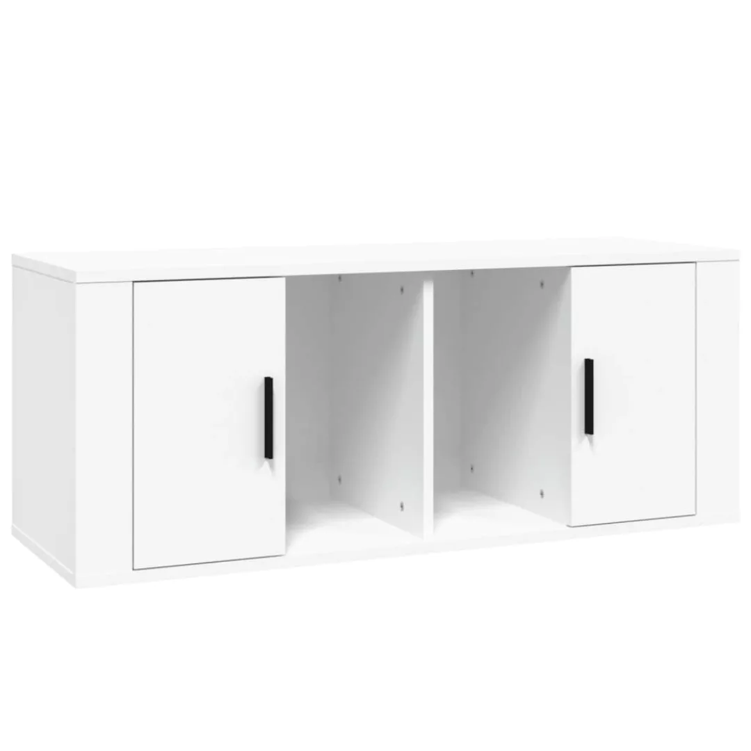 Vidaxl Tv-schrank Weiß 100x35x40 Cm Holzwerkstoff günstig online kaufen