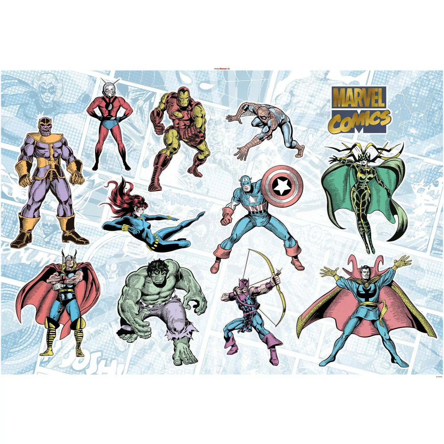 Komar Deko-Sticker Marvel Collection 100 x 70 cm günstig online kaufen