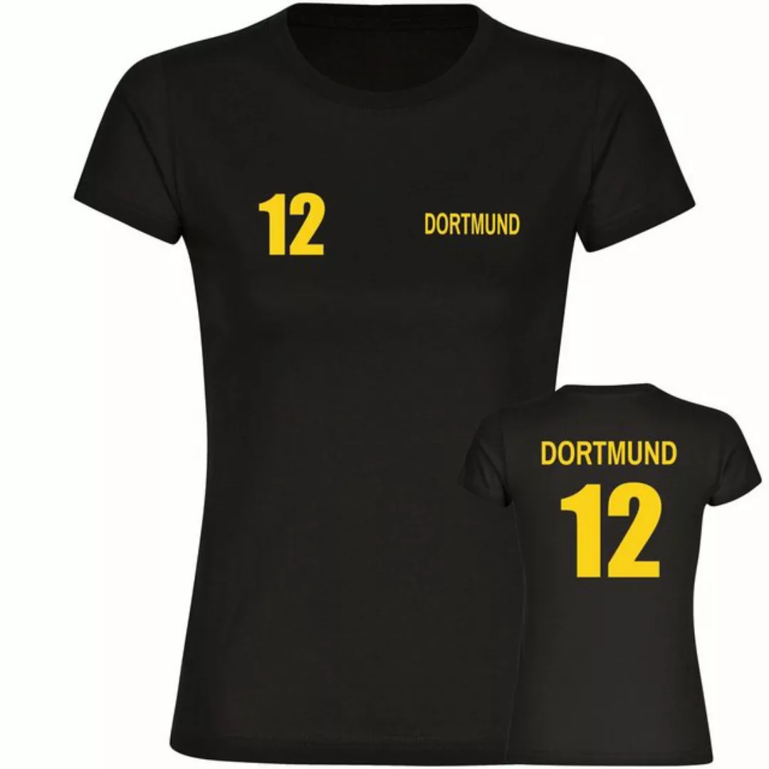 multifanshop T-Shirt Damen Dortmund - Trikot Nummer 12 - Frauen günstig online kaufen