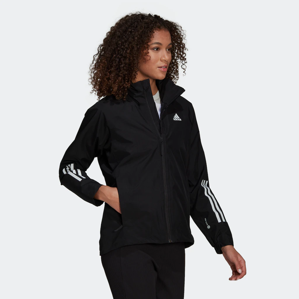 adidas Sportswear Outdoorjacke "BSC 3STREIFEN RAIN.RDY REGENJACKE", mit Kap günstig online kaufen