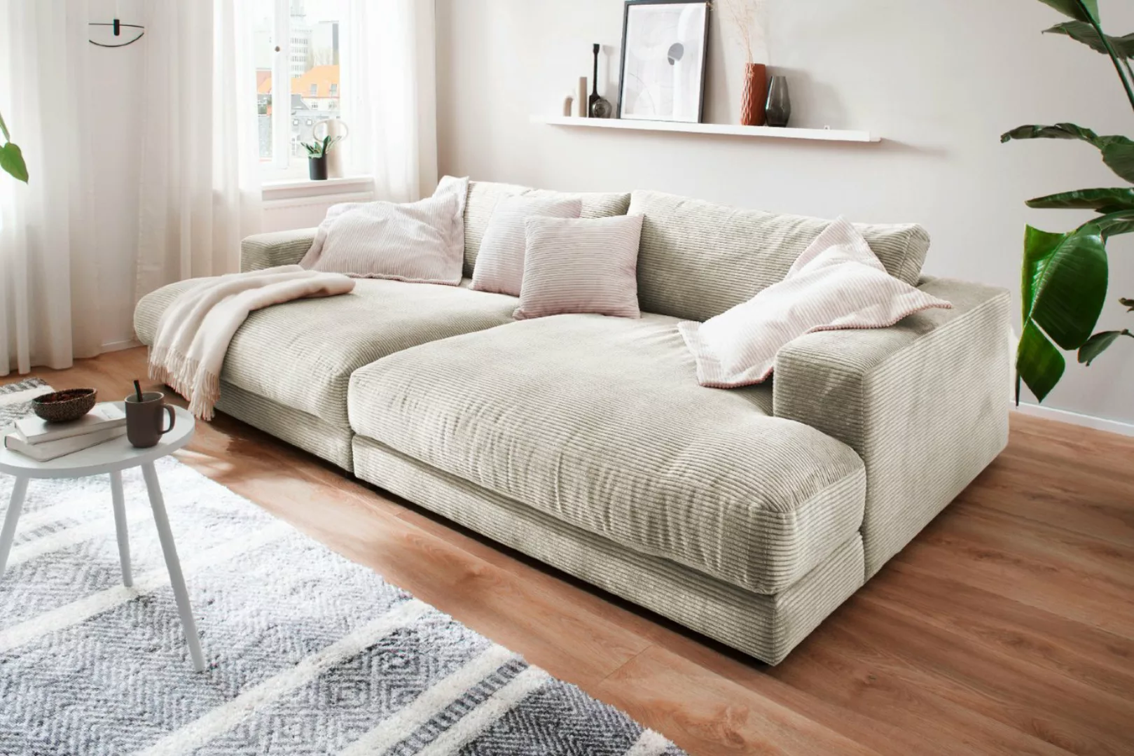 KAWOLA Big-Sofa MADELINE, Sofa Stoff od. Cord, versch. Ausführungen und ver günstig online kaufen