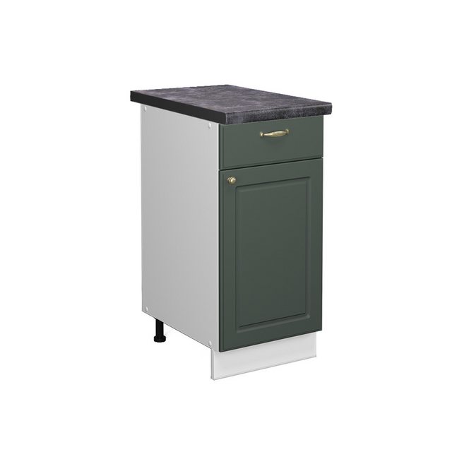 Vicco Unterschrank Fame-Line, Grün-Gold Landhaus/Weiß, 40 cm, AP Marmor günstig online kaufen