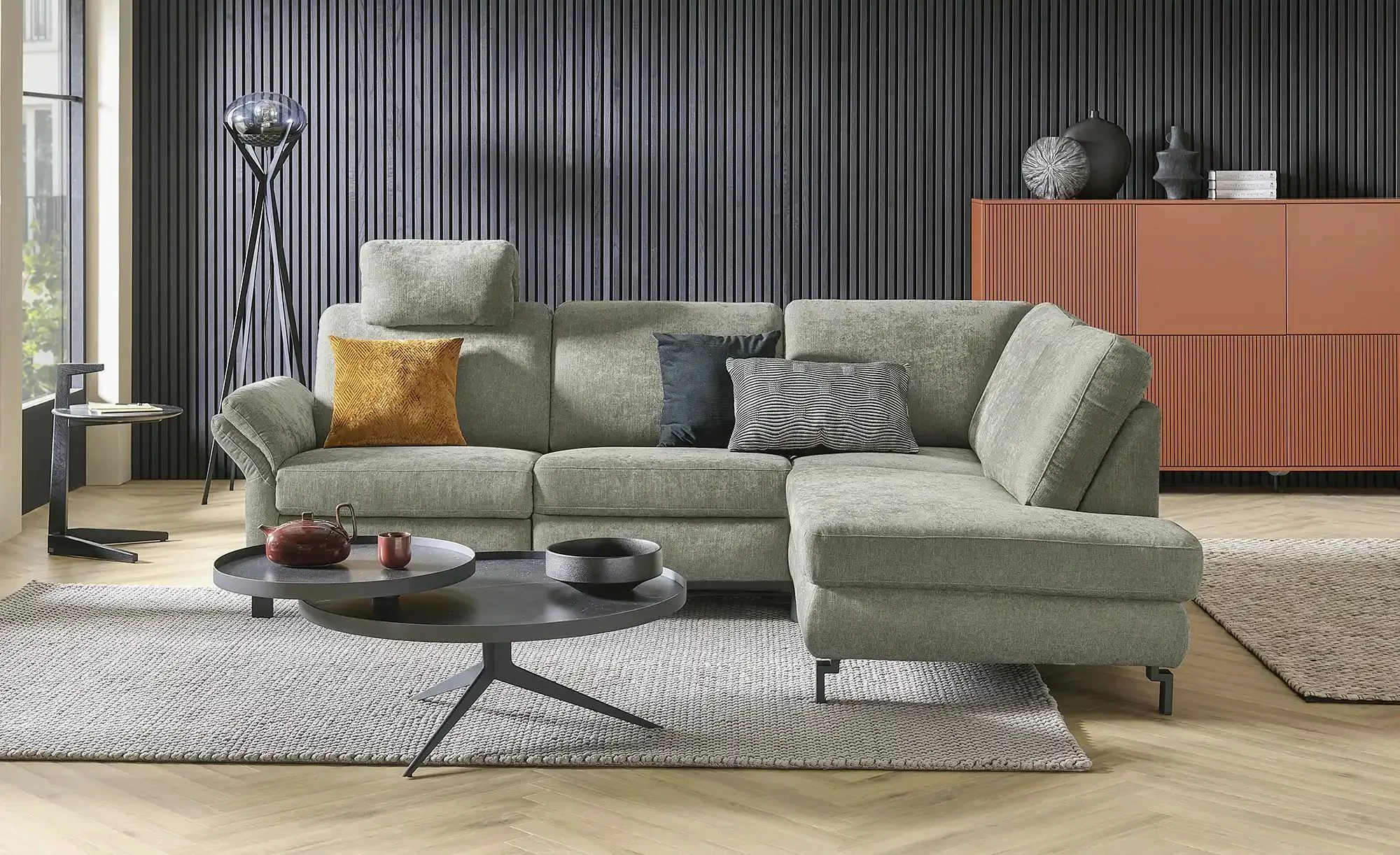 Max Schelling Ecksofa Flachgewebe Maximum Plus ¦ grün ¦ Maße (cm): B: 265 H günstig online kaufen