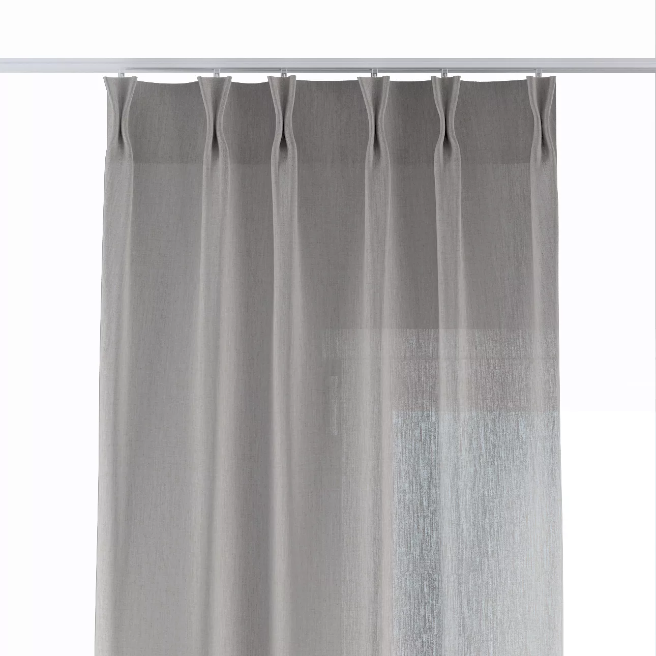 Vorhang mit flämischen 2-er Falten, hellbeige, Delicate Premium (144-59) günstig online kaufen