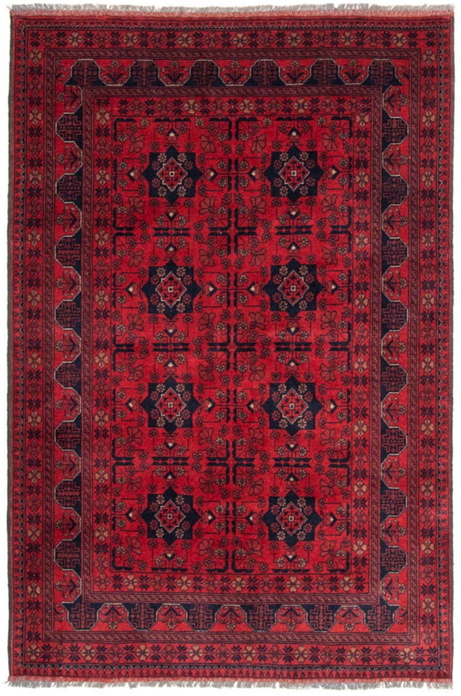 morgenland Wollteppich »Khal Mohammadi Durchgemustert Rosso 188 x 129 cm«, günstig online kaufen