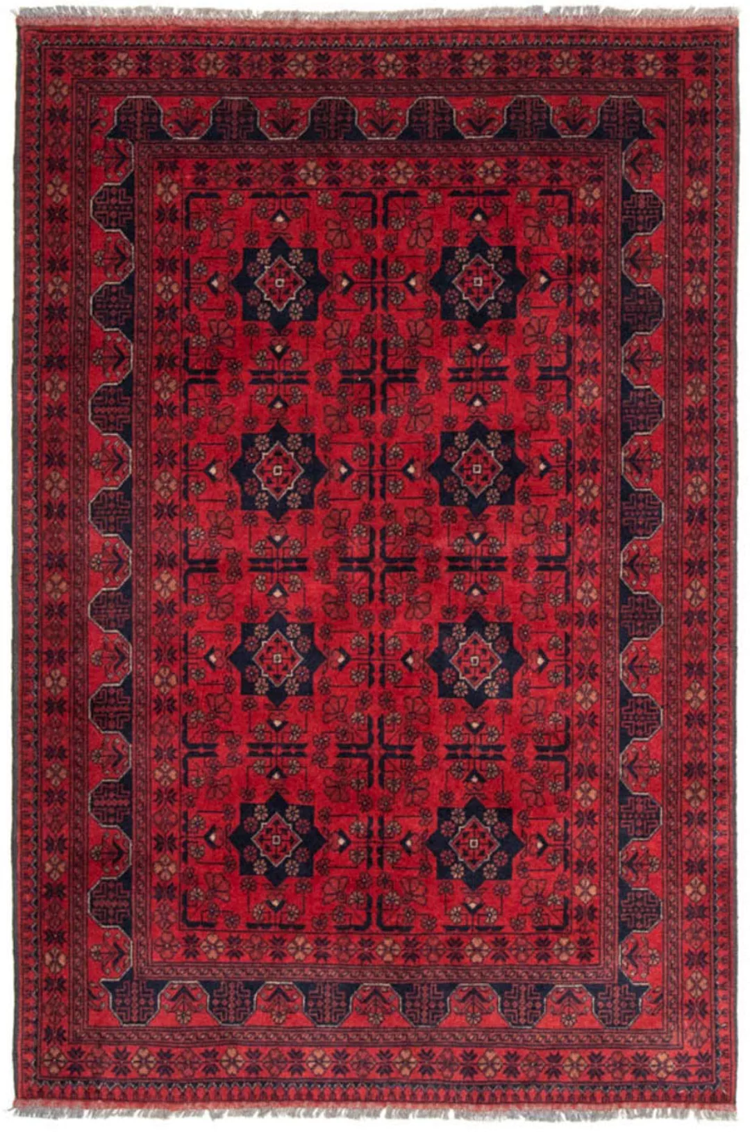 morgenland Wollteppich »Khal Mohammadi Durchgemustert Rosso 188 x 129 cm«, günstig online kaufen