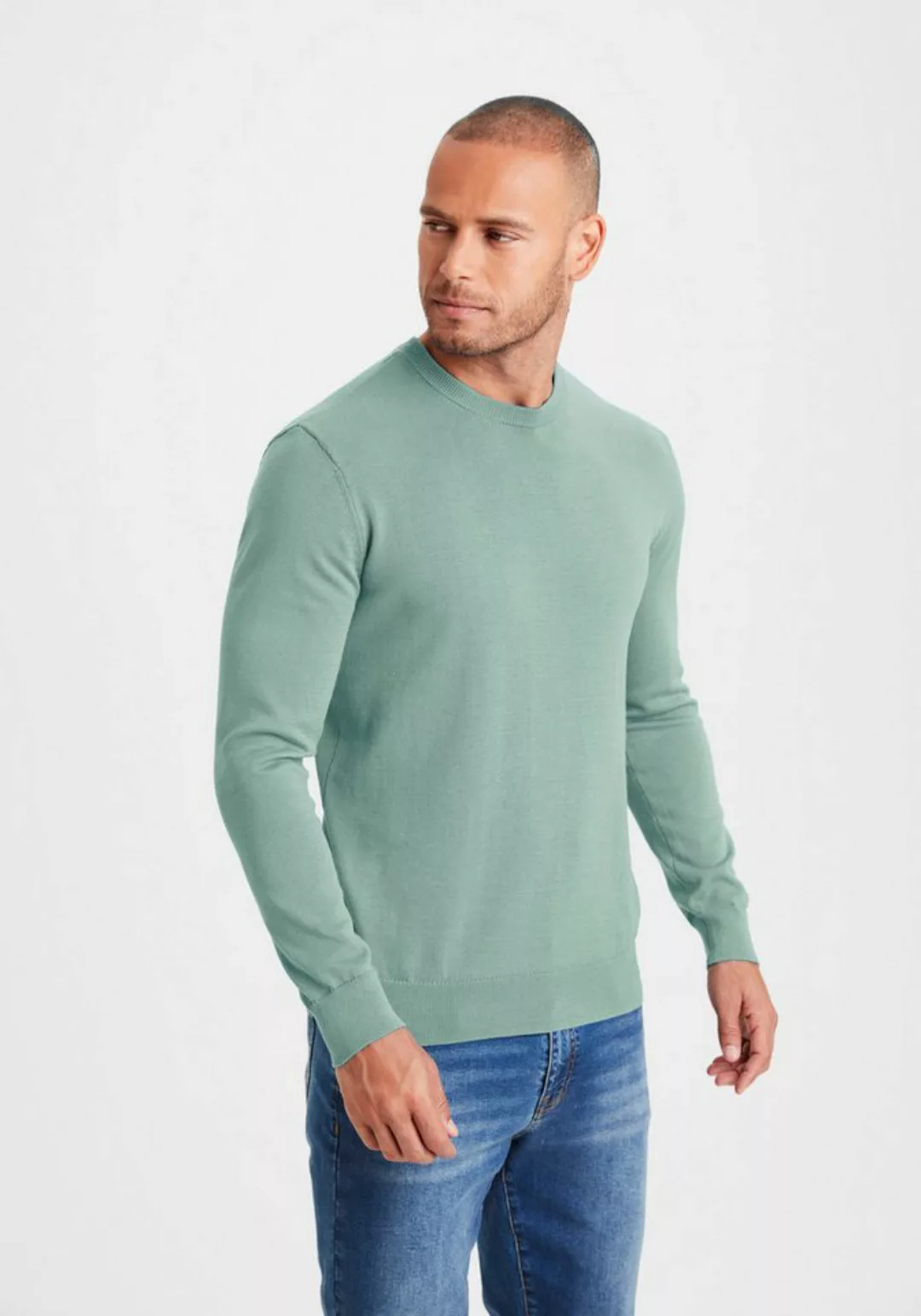 H.I.S Strickpullover Regular Fit, Langarm, Pullover aus Feinstrick, Baumwol günstig online kaufen