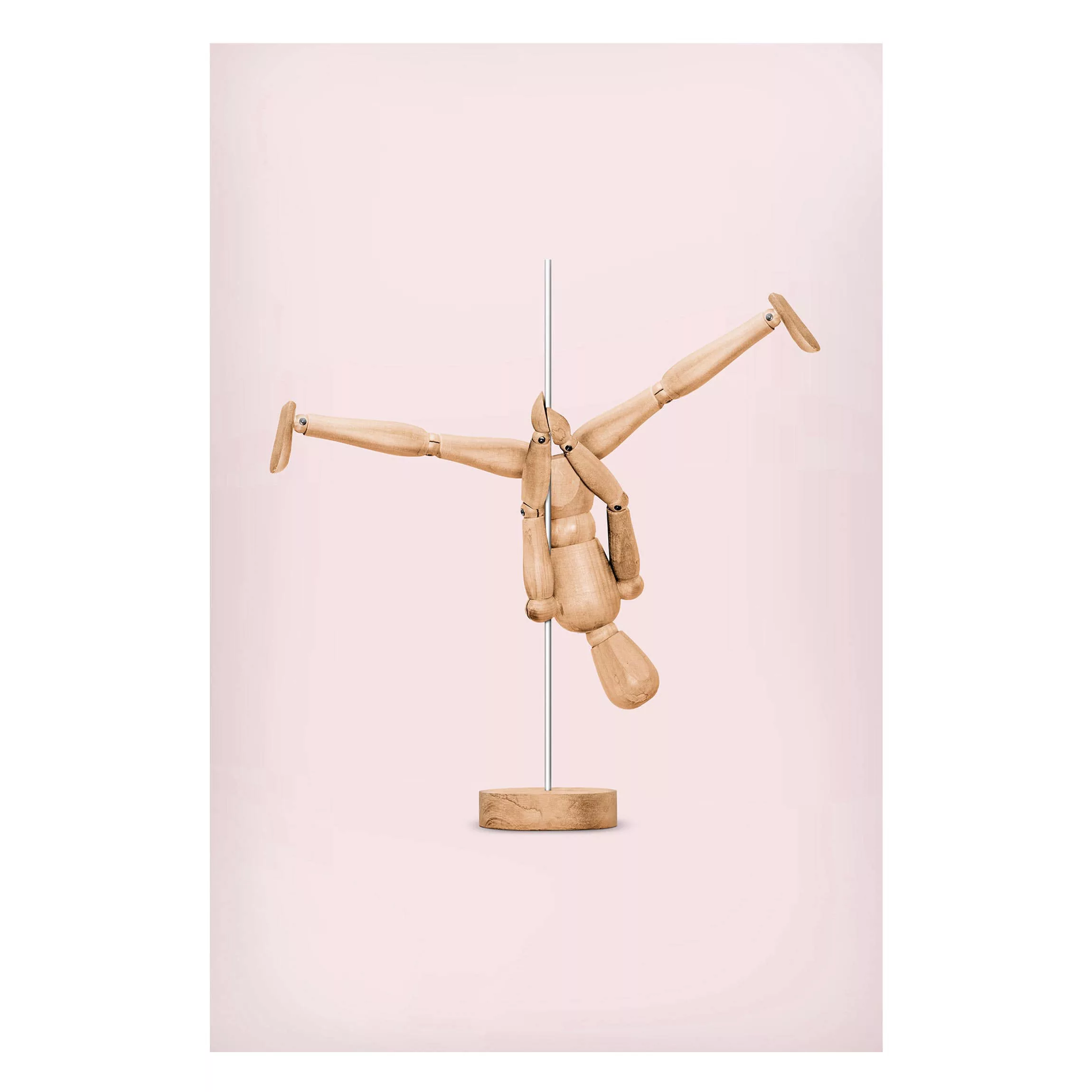 Magnettafel - Hochformat 2:3 Poledance mit Holzfigur günstig online kaufen