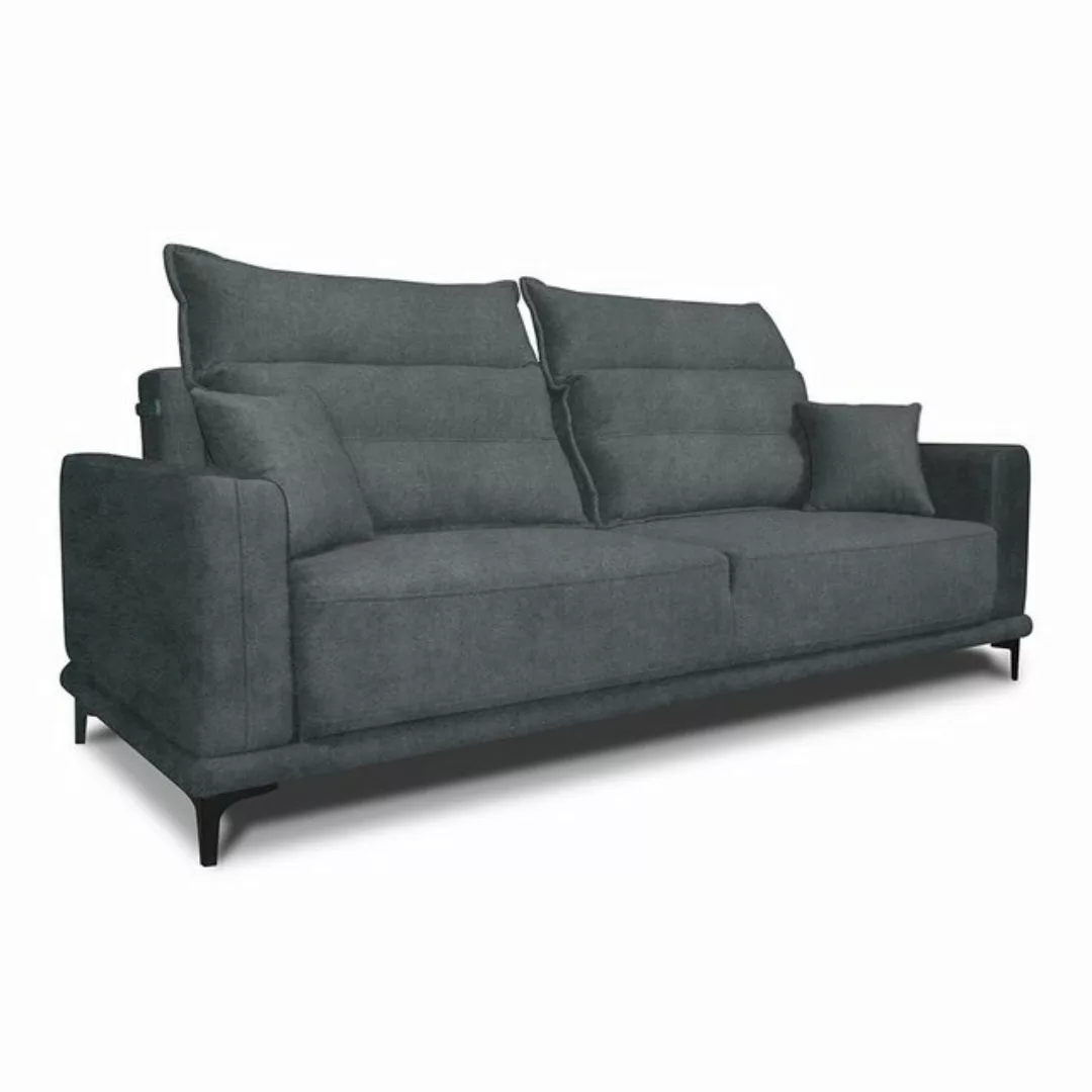 VitaliSpa® Schlafsofa Caprioli, Anthrazit, 236 cm, Bettkasten günstig online kaufen