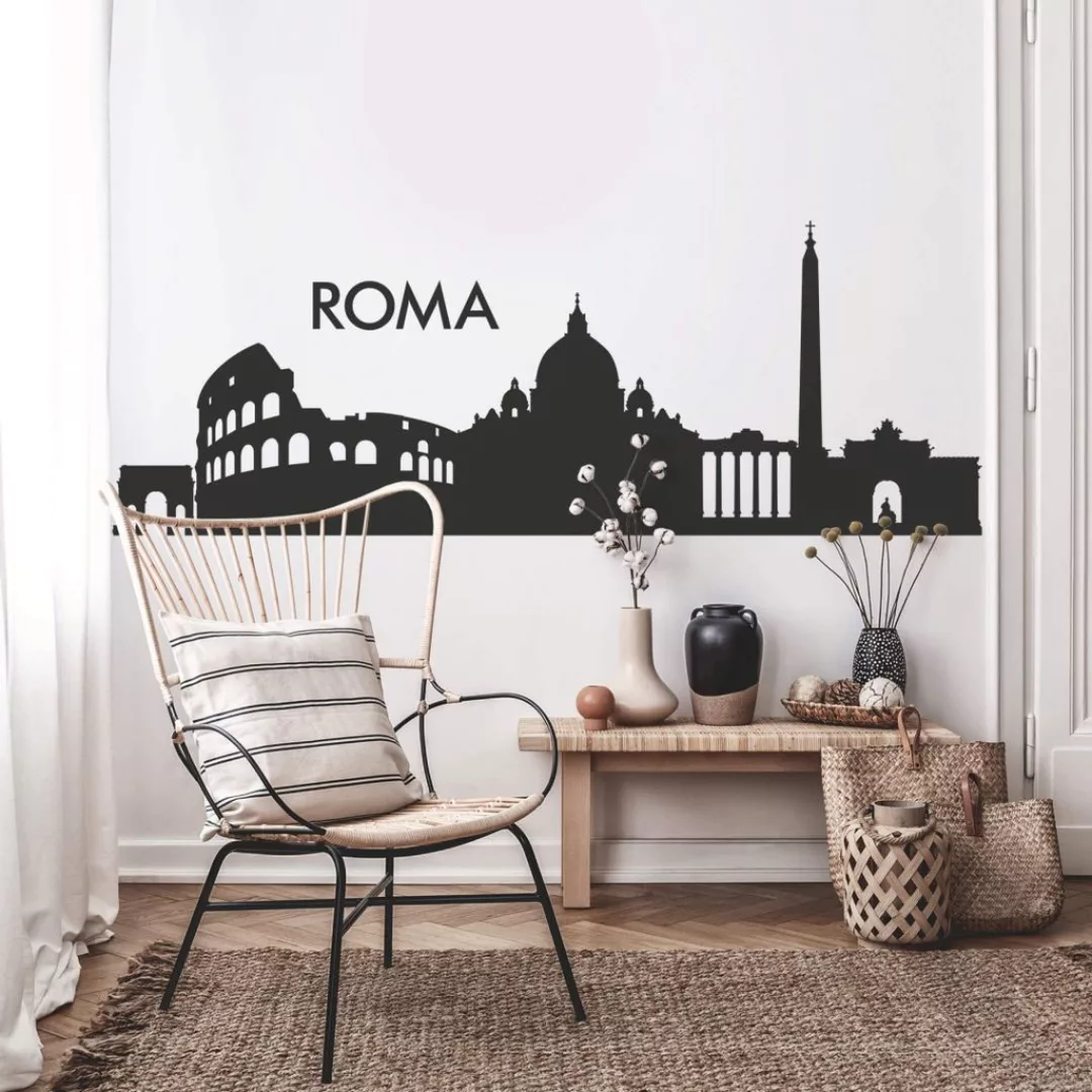 Wall-Art Wandtattoo »XXL Stadt Skyline Roma 120cm«, (1 St.), selbstklebend, günstig online kaufen