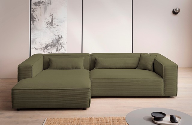 LeGer Home by Lena Gercke Ecksofa PIARA XXL, Big-Sofa in Cord oder Leinenop günstig online kaufen