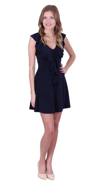 Sarcia.eu Minikleid Sexy Mini Kleid mit V-Ausschnitt und Rüschen A-Linie Du günstig online kaufen