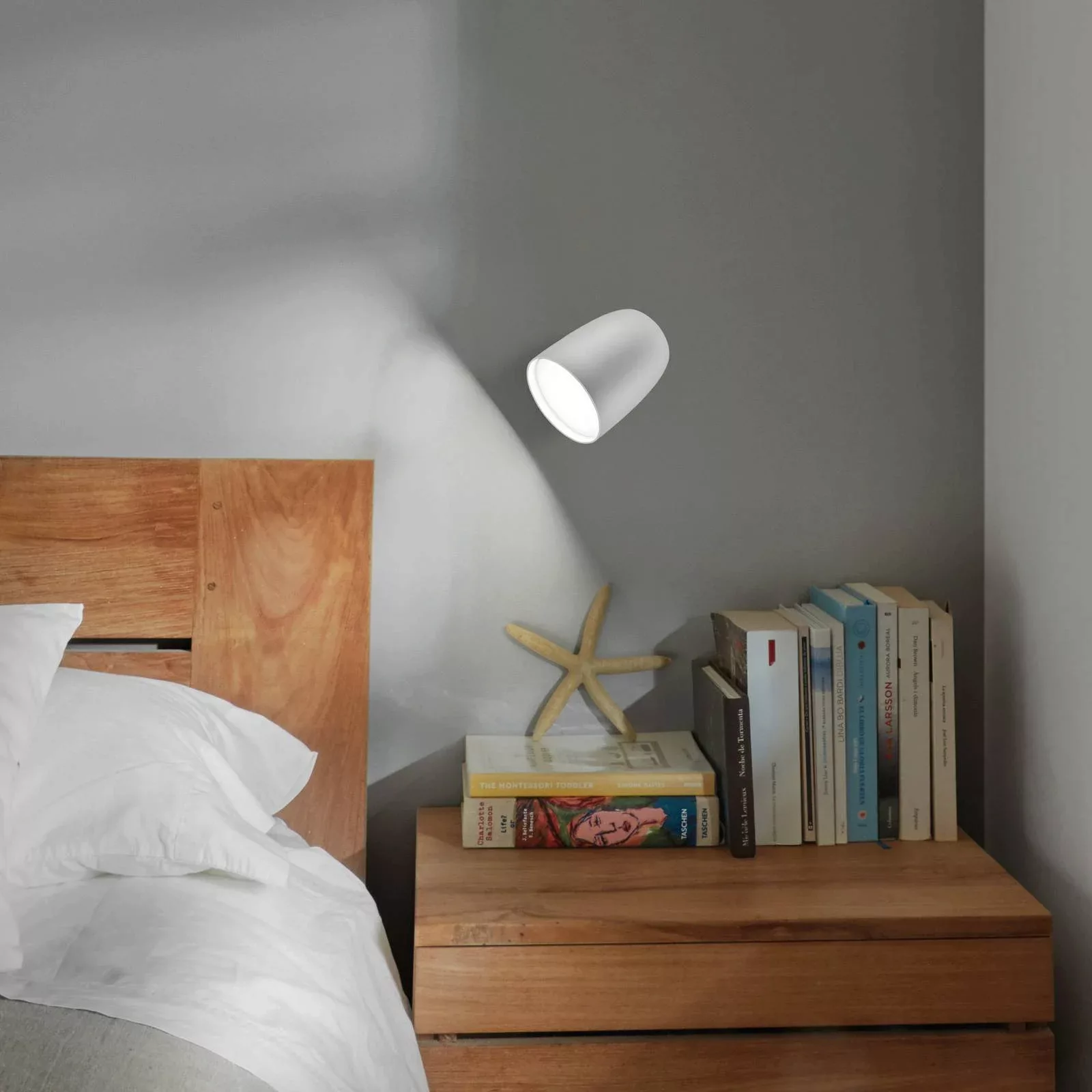 Bover LED-Außenwandlampe Nut, weiß, Alu/Stahl, Höhe 13,5 cm günstig online kaufen