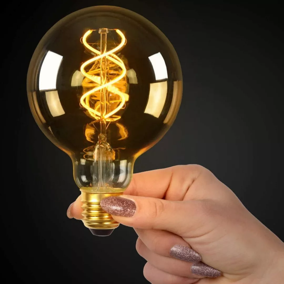 LED Leuchtmittel E27 Globe - G95 in Amber 5W 380lm 1er-Pack günstig online kaufen