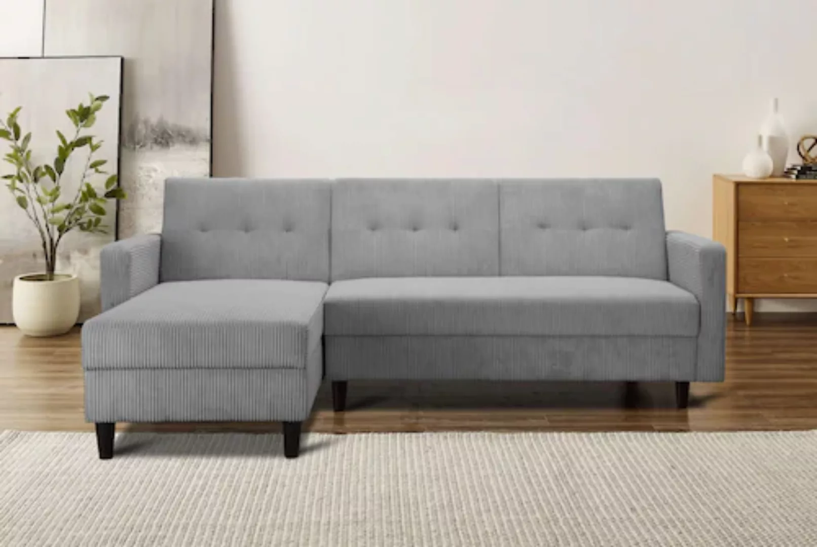 Dorel Home Ecksofa »Hartford II«, mit Bettfunktion und Stauraum, Recamiere günstig online kaufen