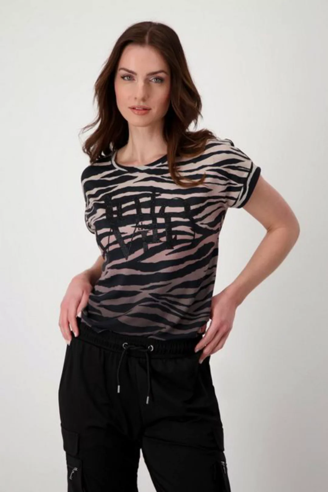 Monari T-Shirt T-Shirt, schwarz gemustert günstig online kaufen