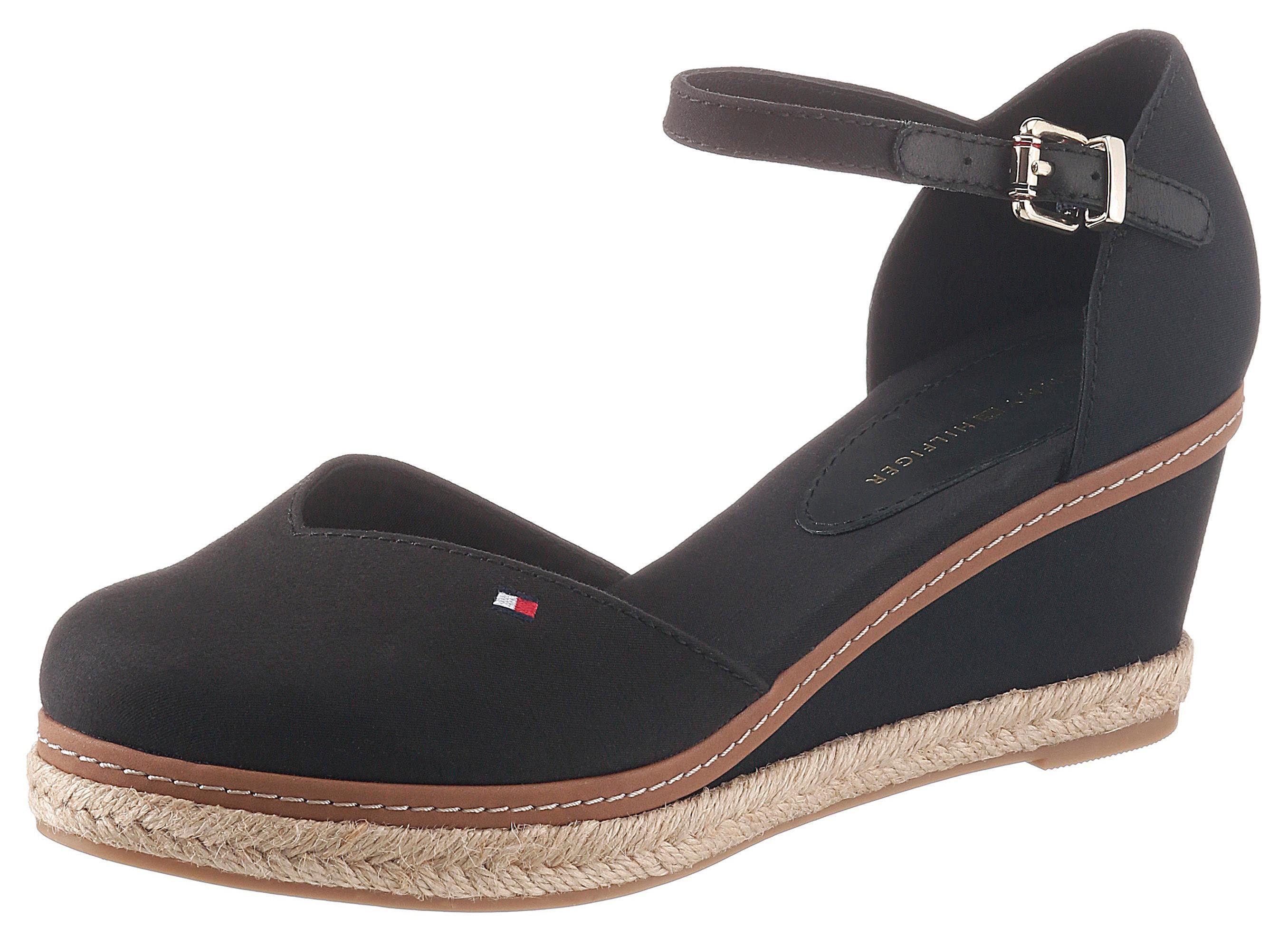 Tommy Hilfiger Spangenpumps "BASIC CLOSED TOE MID WEDGE", Riemchensandale, günstig online kaufen