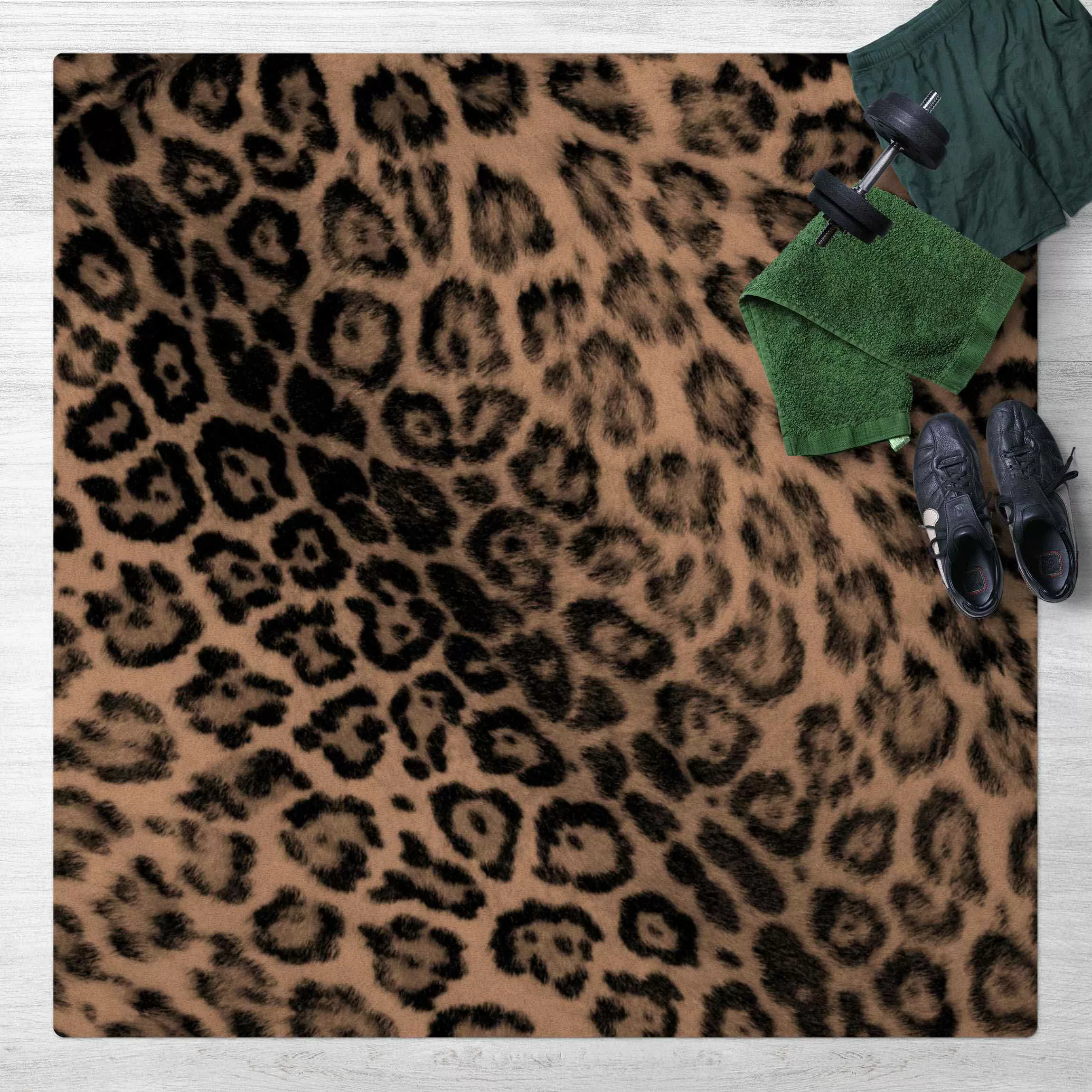 Kork-Teppich Jaguar Skin Schwarz-Weiß günstig online kaufen