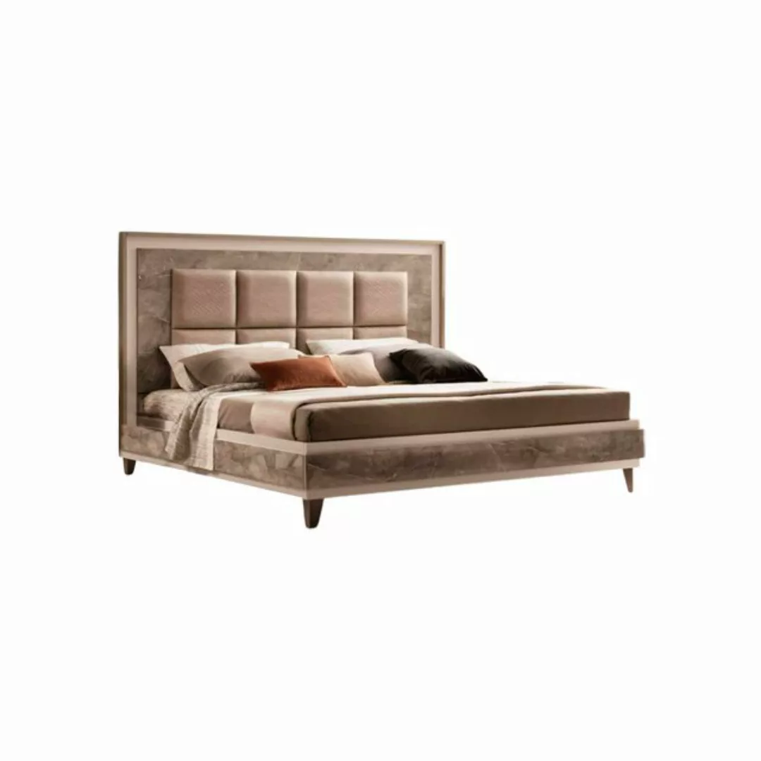 Xlmoebel Bett Luxus Doppelbett mit Samtpolsterung und Holzgestell, modern, günstig online kaufen